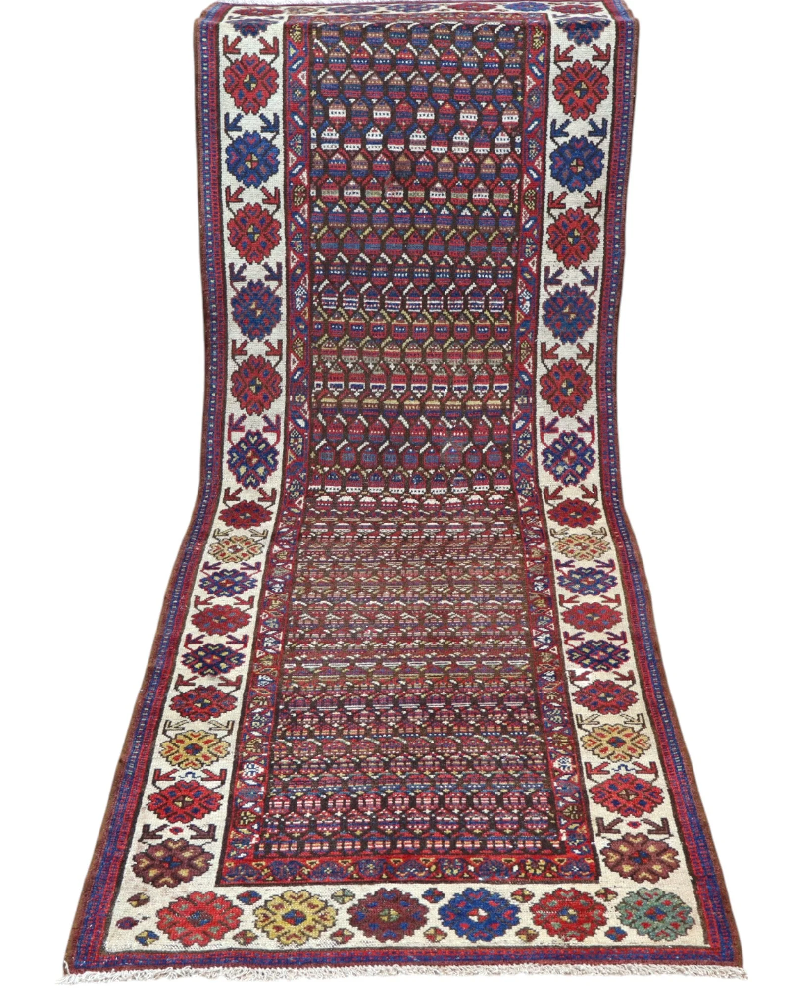 Handgeknüpfter Bakhtiari Perserteppich 267 × 90 cm