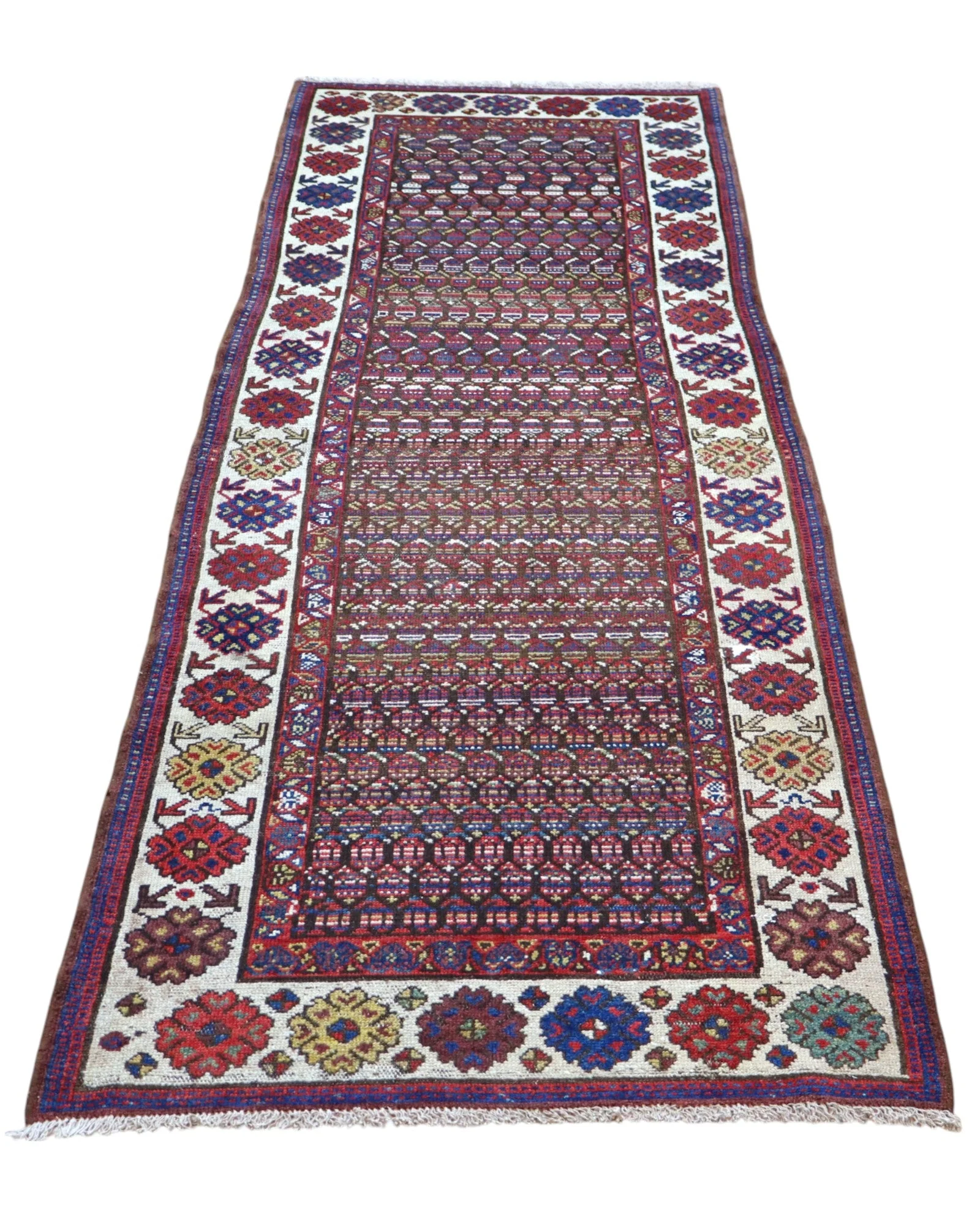 Handgeknüpfter Bakhtiari Perserteppich 267 × 90 cm