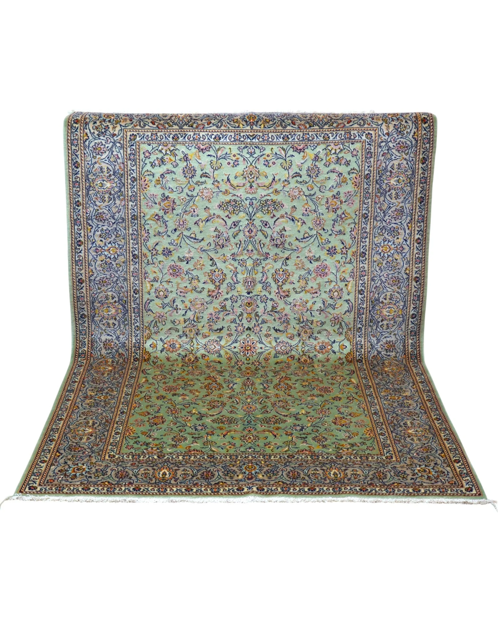 perserteppich-kashan-216-x-150-cm-schurwolle-handgeknupft-grun-12 Handgeknüpfter Kashan Perserteppich, 216 × 150 cm, Wolle