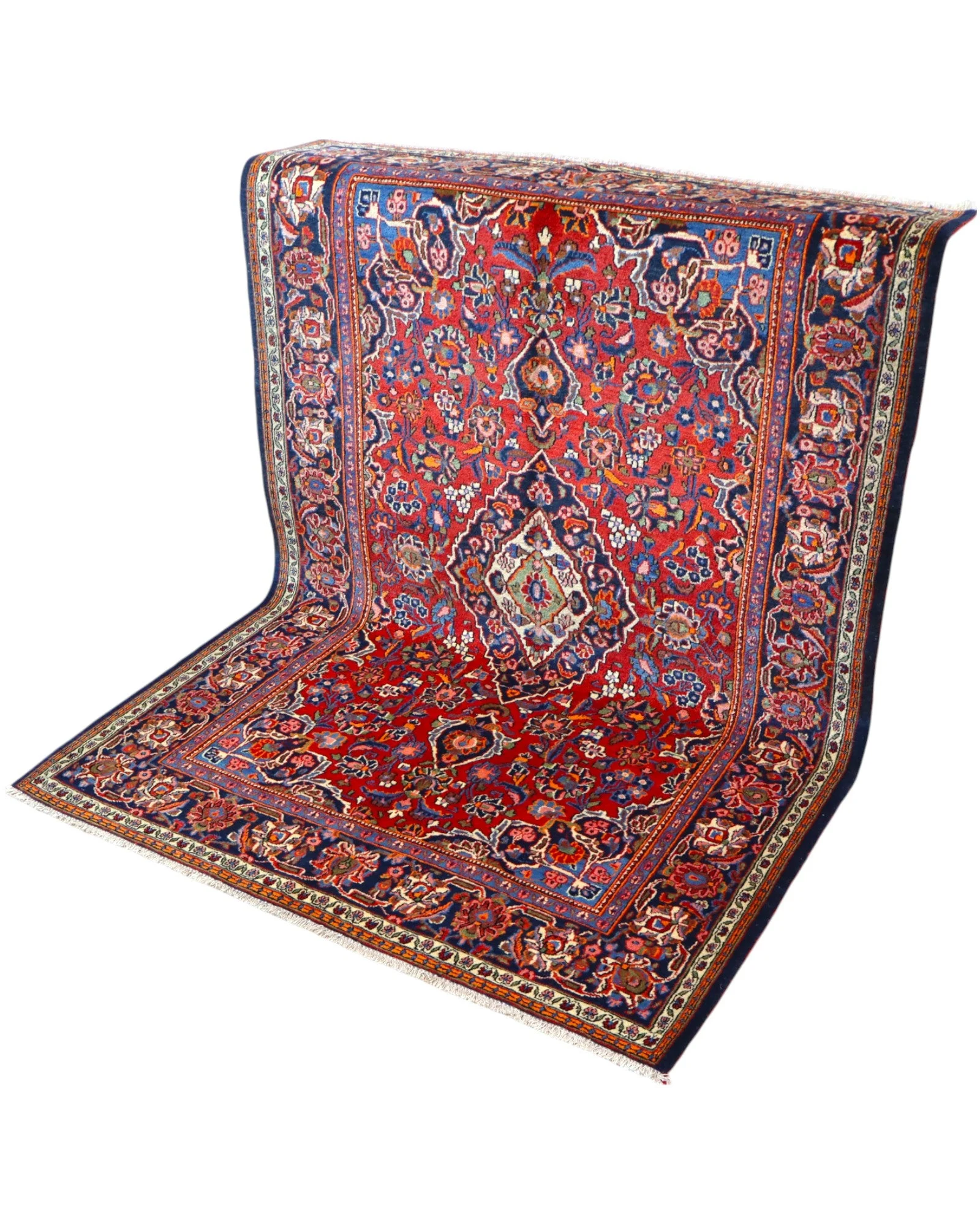 Kashan Perserteppich aus Iran, 198 × 134 cm