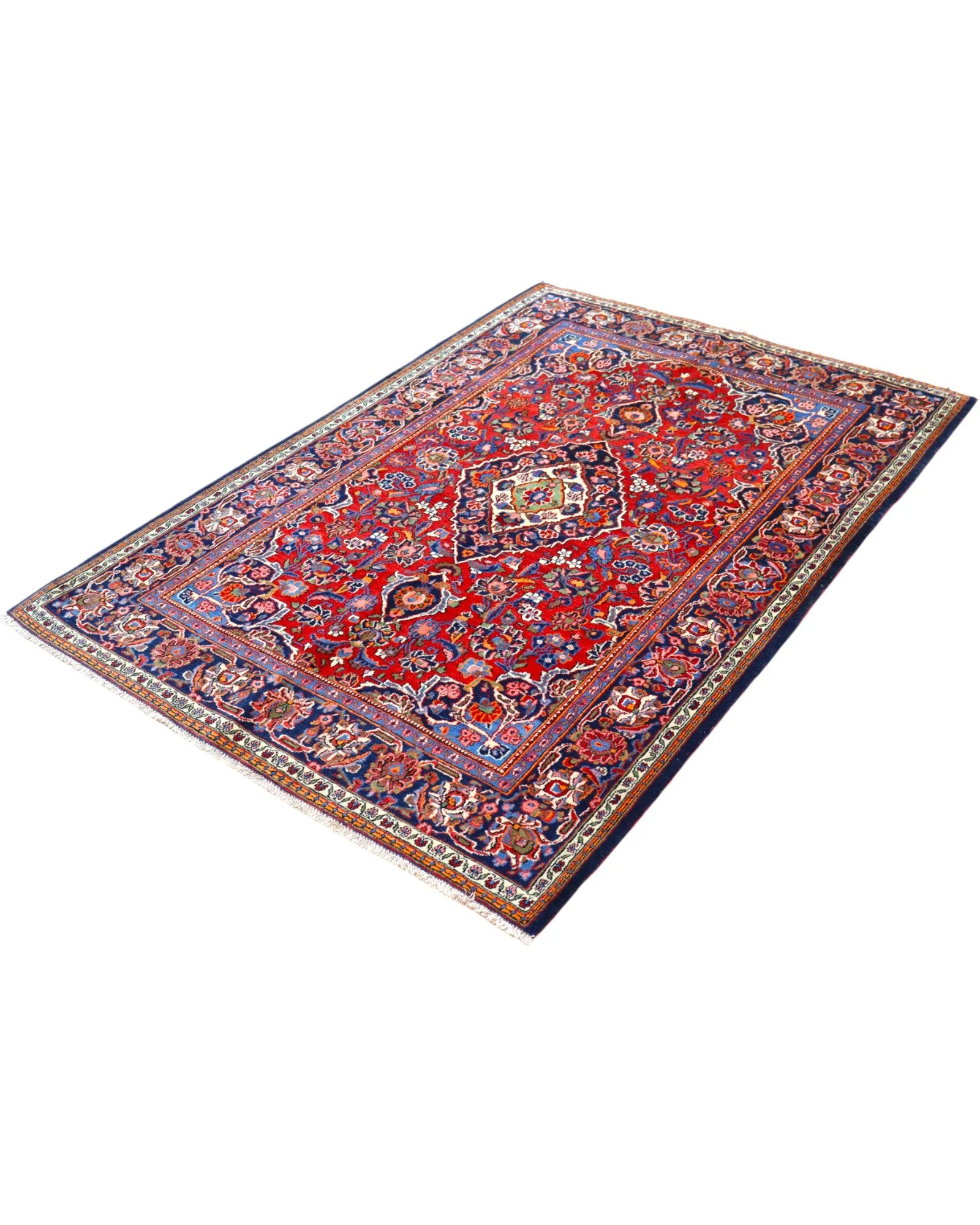 Kashan Perserteppich aus Iran, 198 × 134 cm
