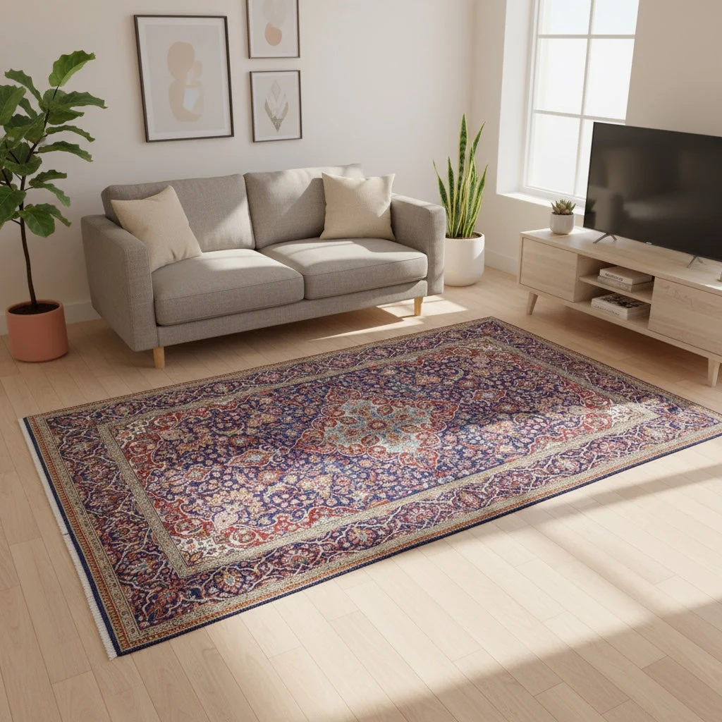 Kashan Perserteppich aus Iran, 212 × 133 cm
