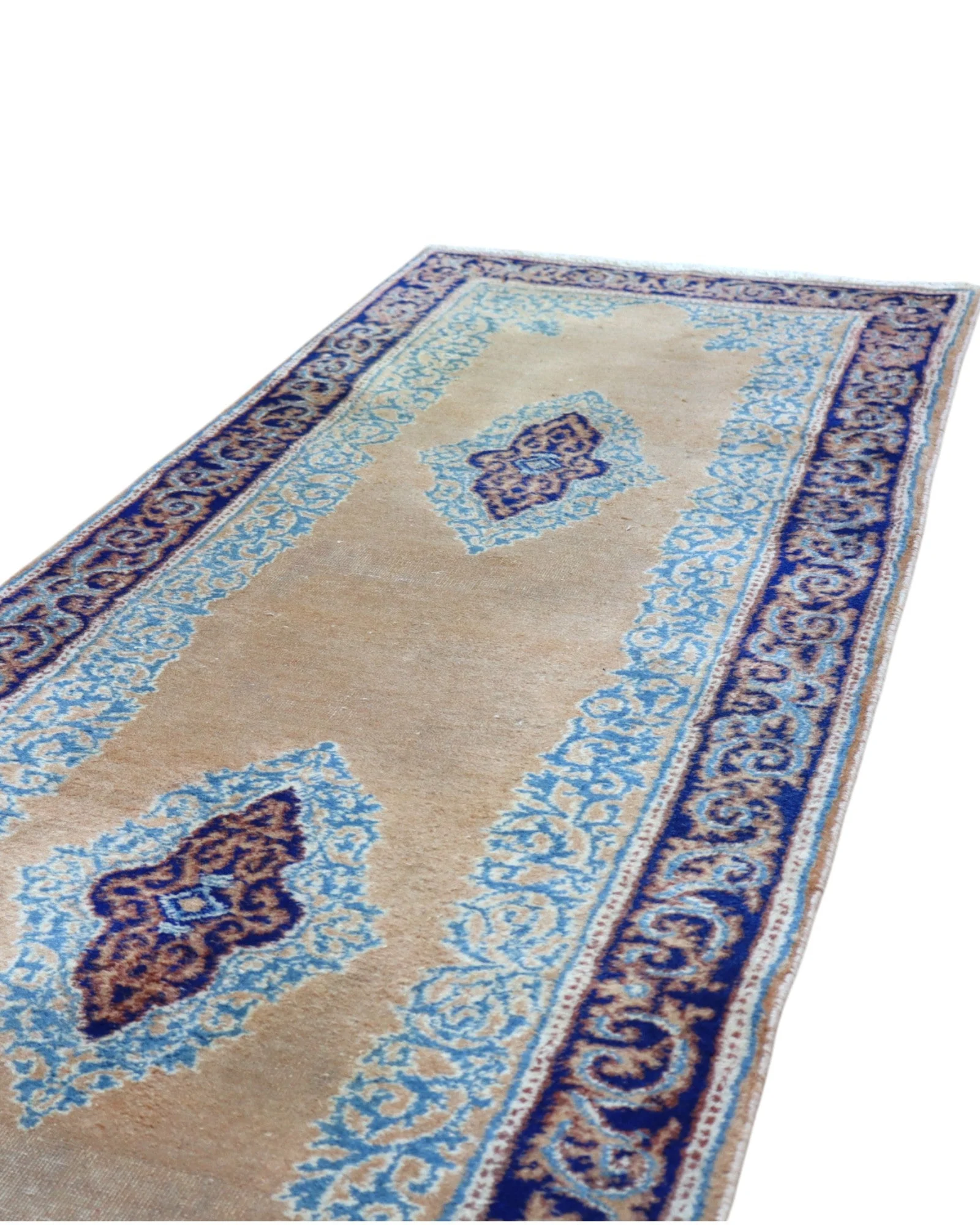 Kerman Perserteppich aus Iran, 297 × 74 cm