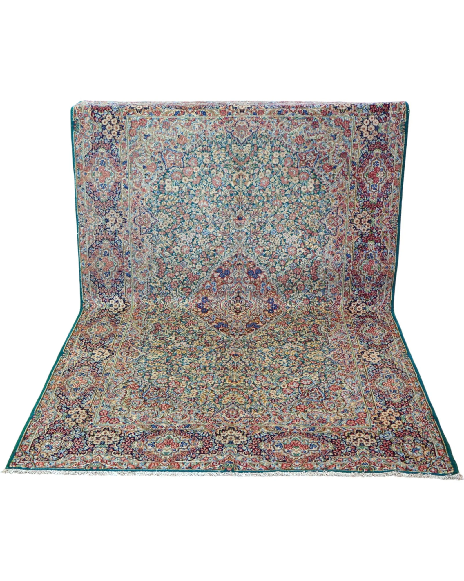 Handgeknüpfter Kerman Perserteppich 243 × 151 cm