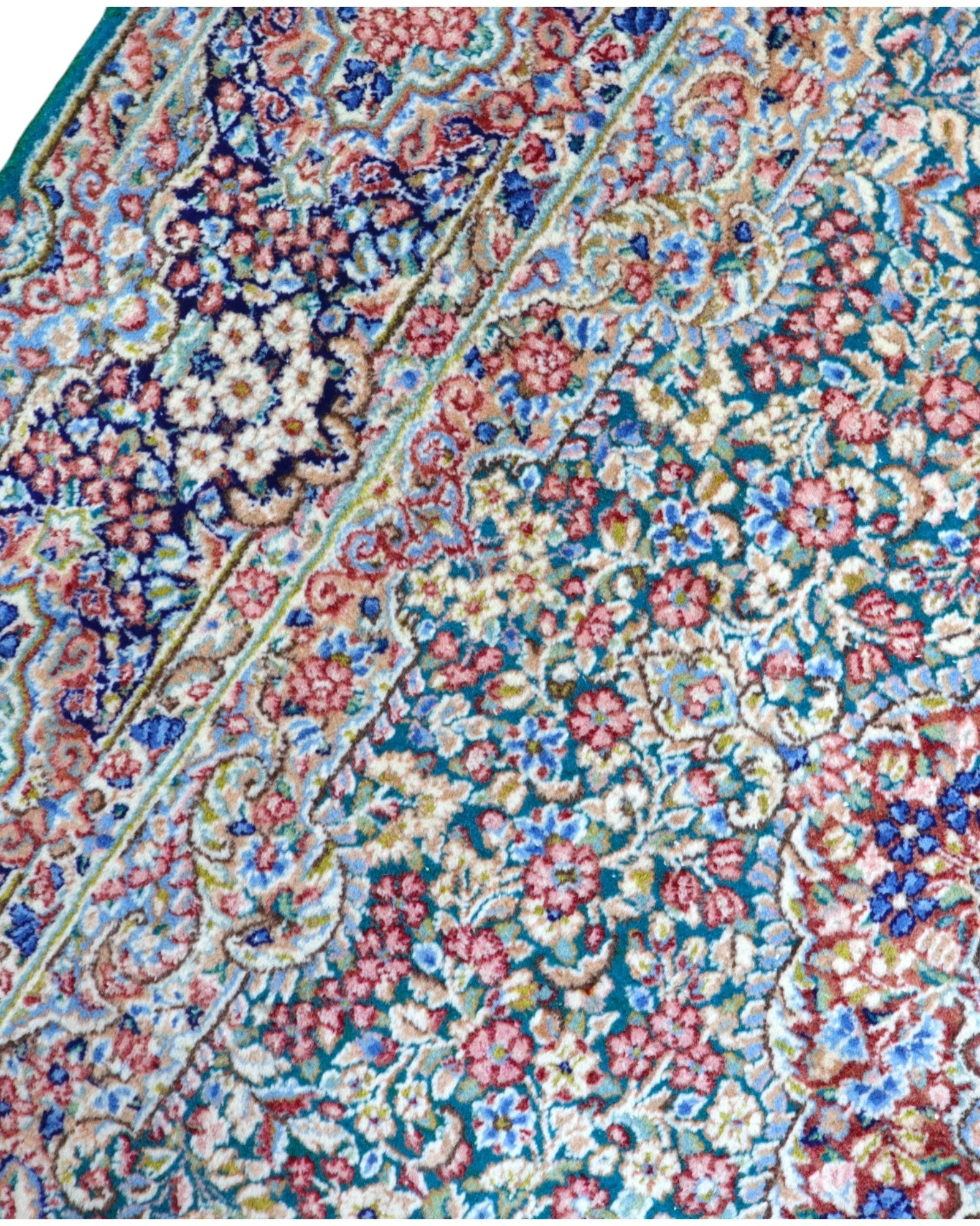 Handgeknüpfter Kerman Perserteppich 243 × 151 cm
