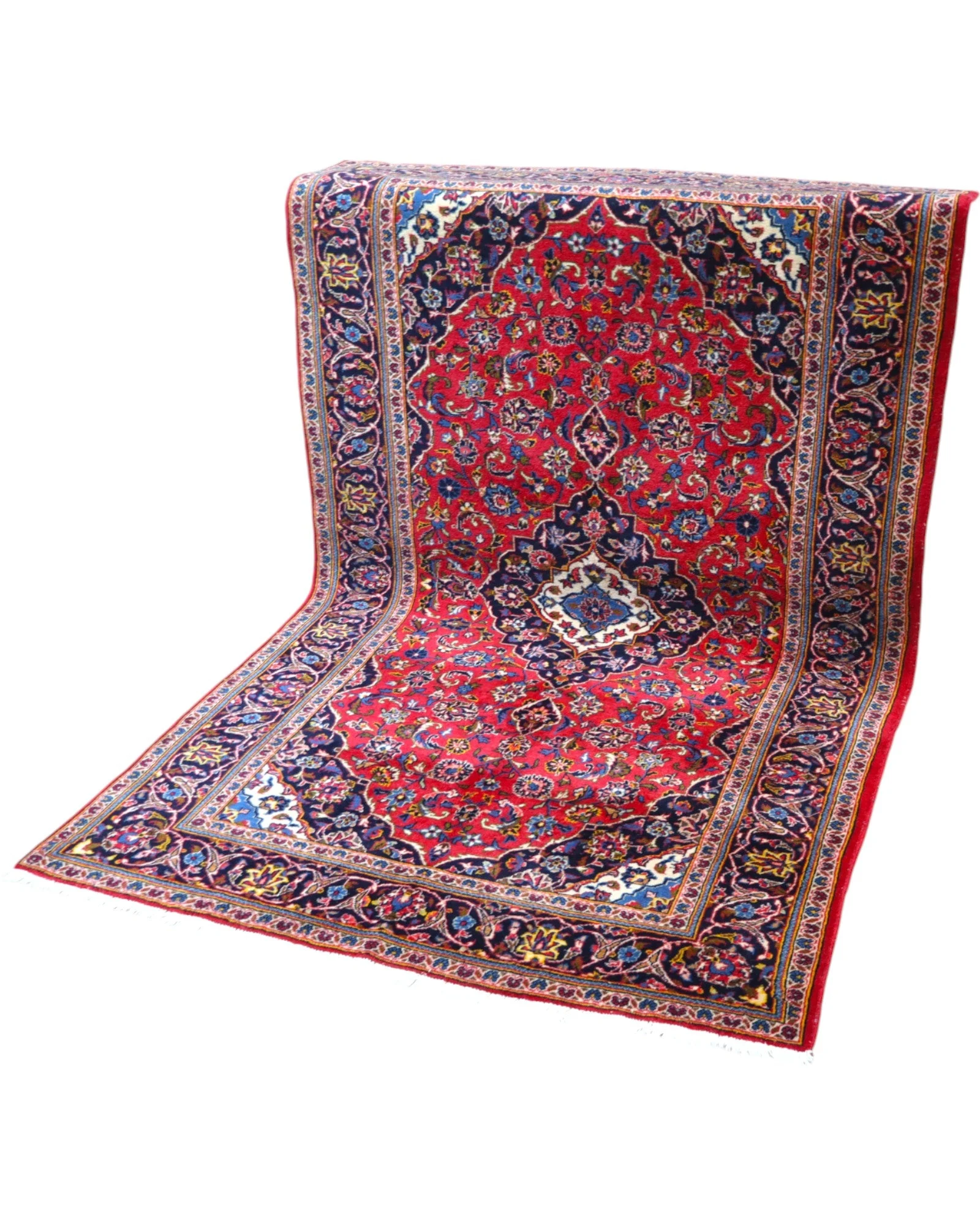 Handgeknüpfter Kashan Perserteppich, 230 × 143 cm, Wolle