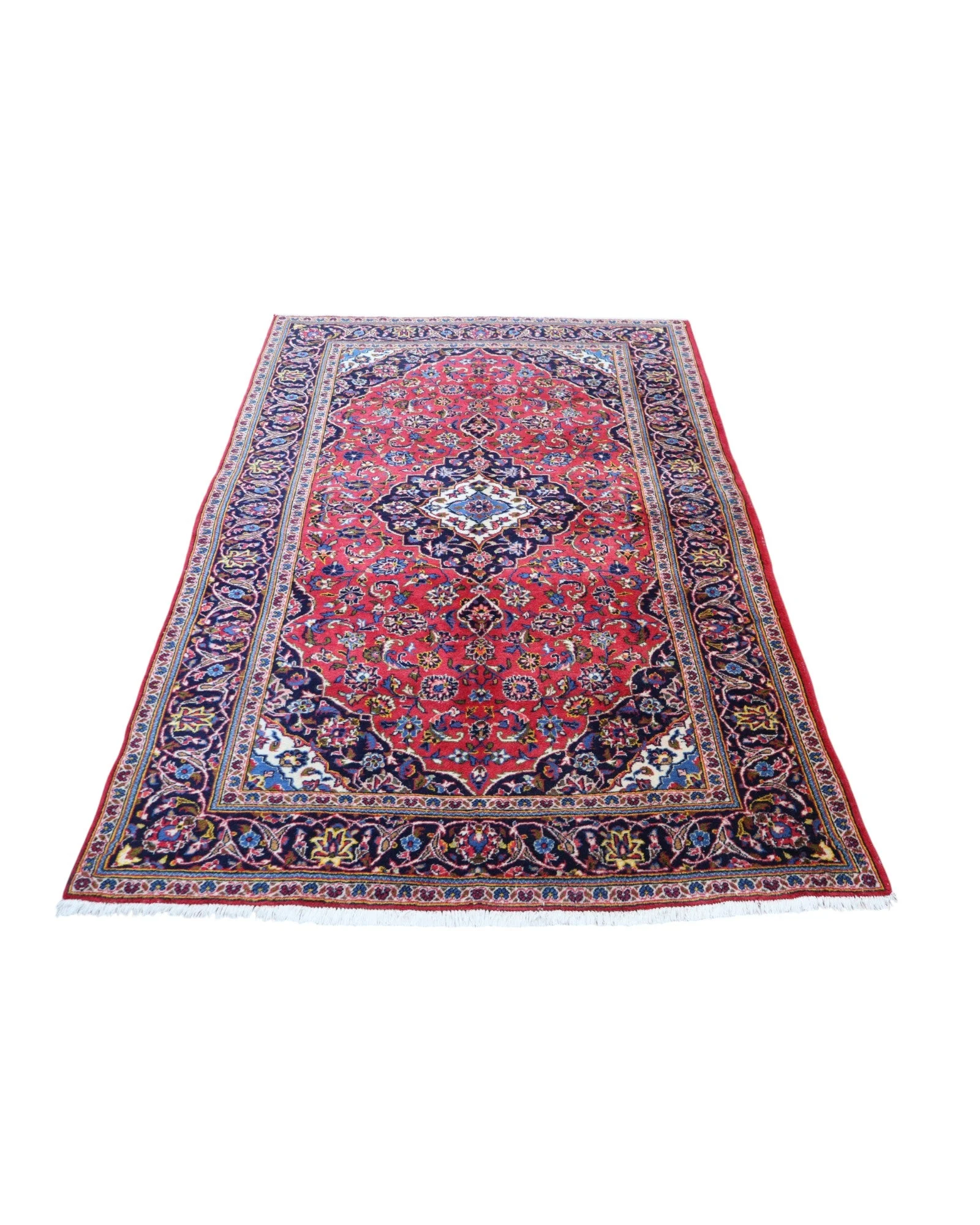 Handgeknüpfter Kashan Perserteppich, 230 × 143 cm, Wolle