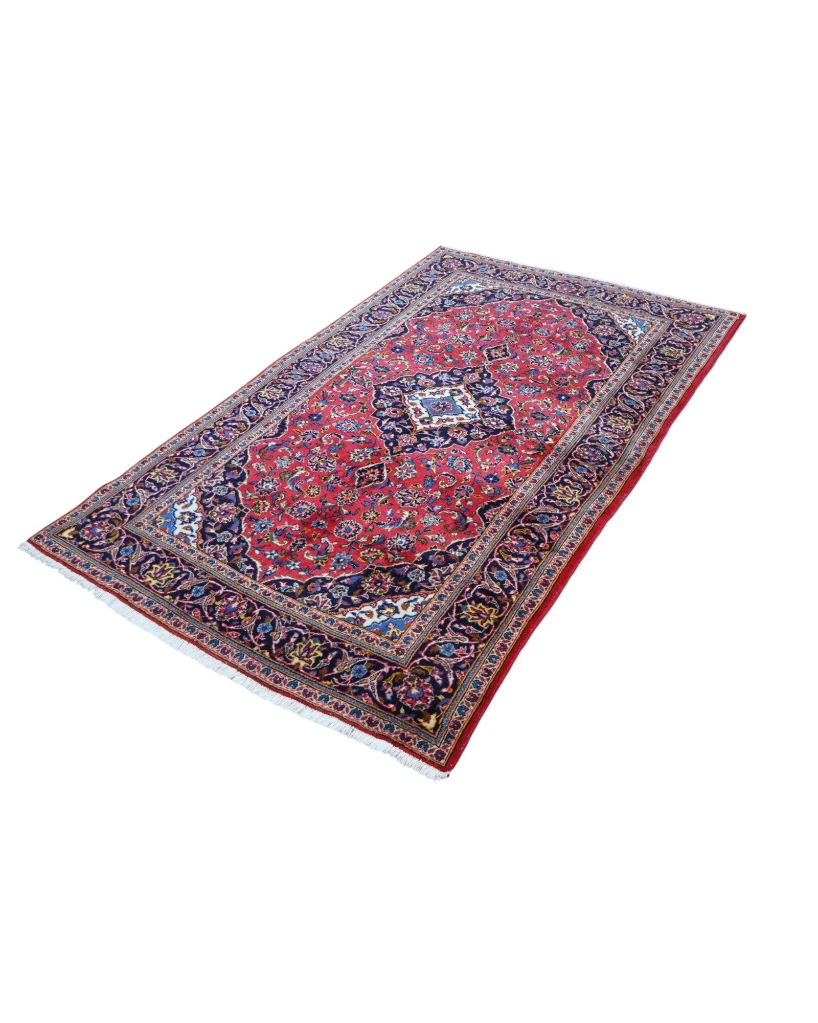 Handgeknüpfter Kashan Perserteppich, 230 × 143 cm, Wolle