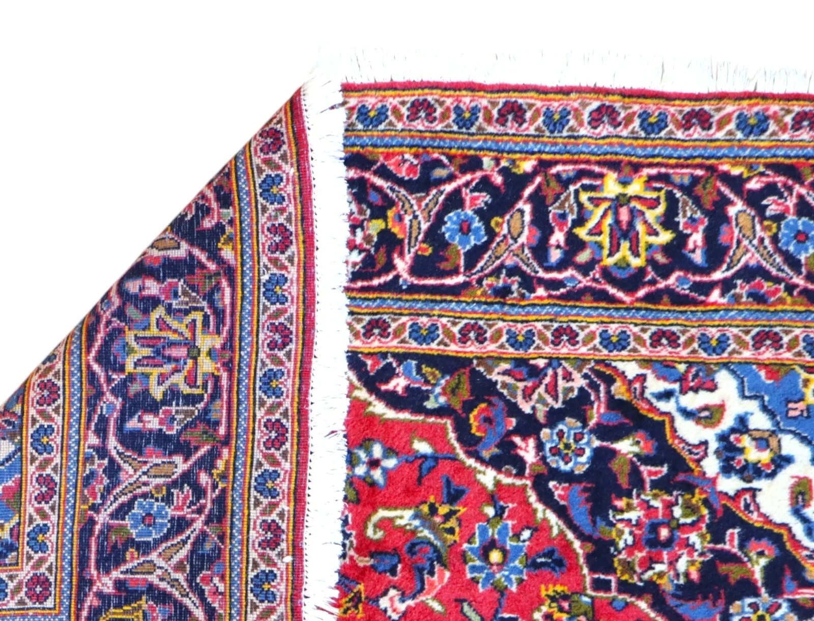 Handgeknüpfter Kashan Perserteppich, 230 × 143 cm, Wolle