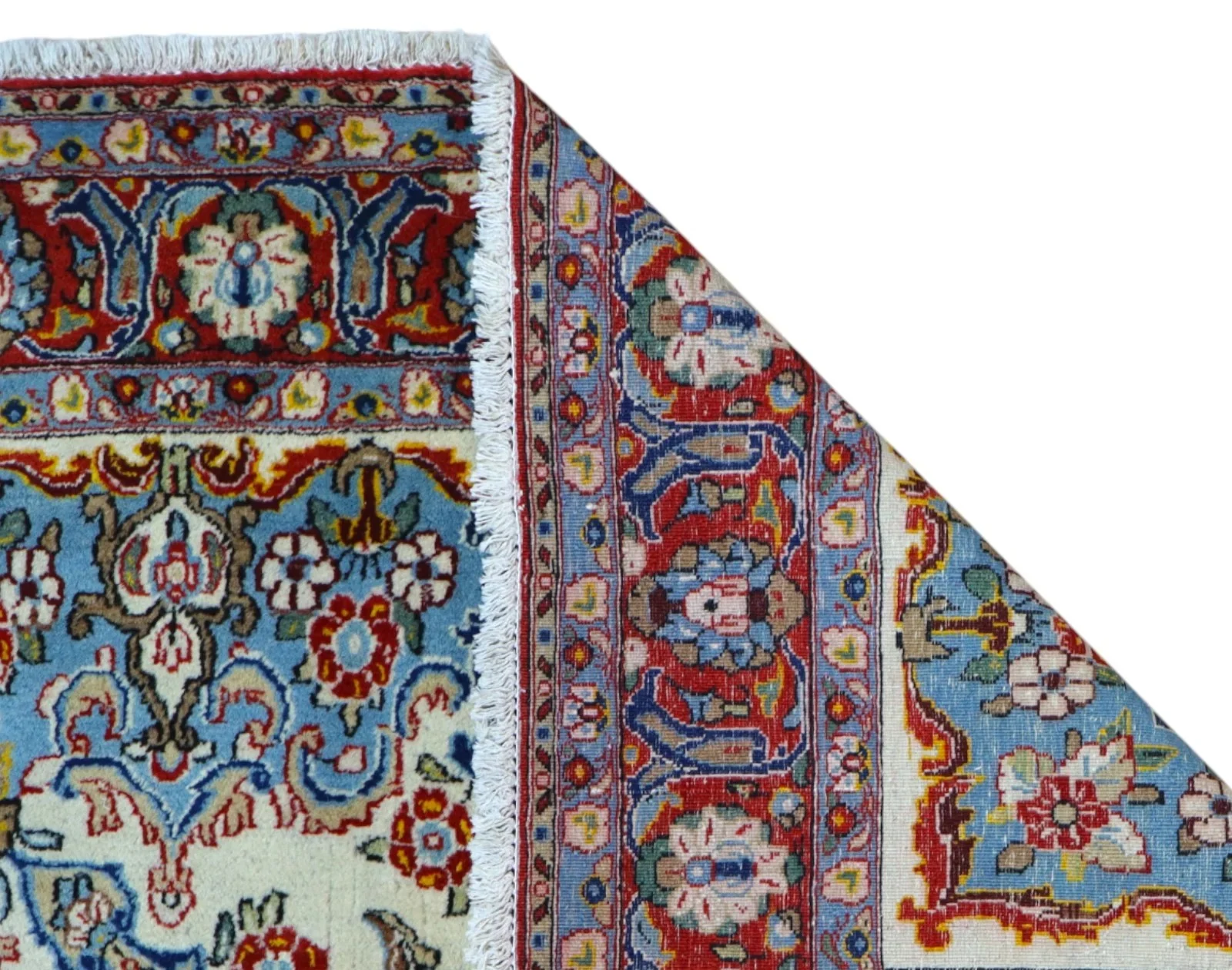 Handgeknüpfter Kashan Perserteppich 227 × 140 cm