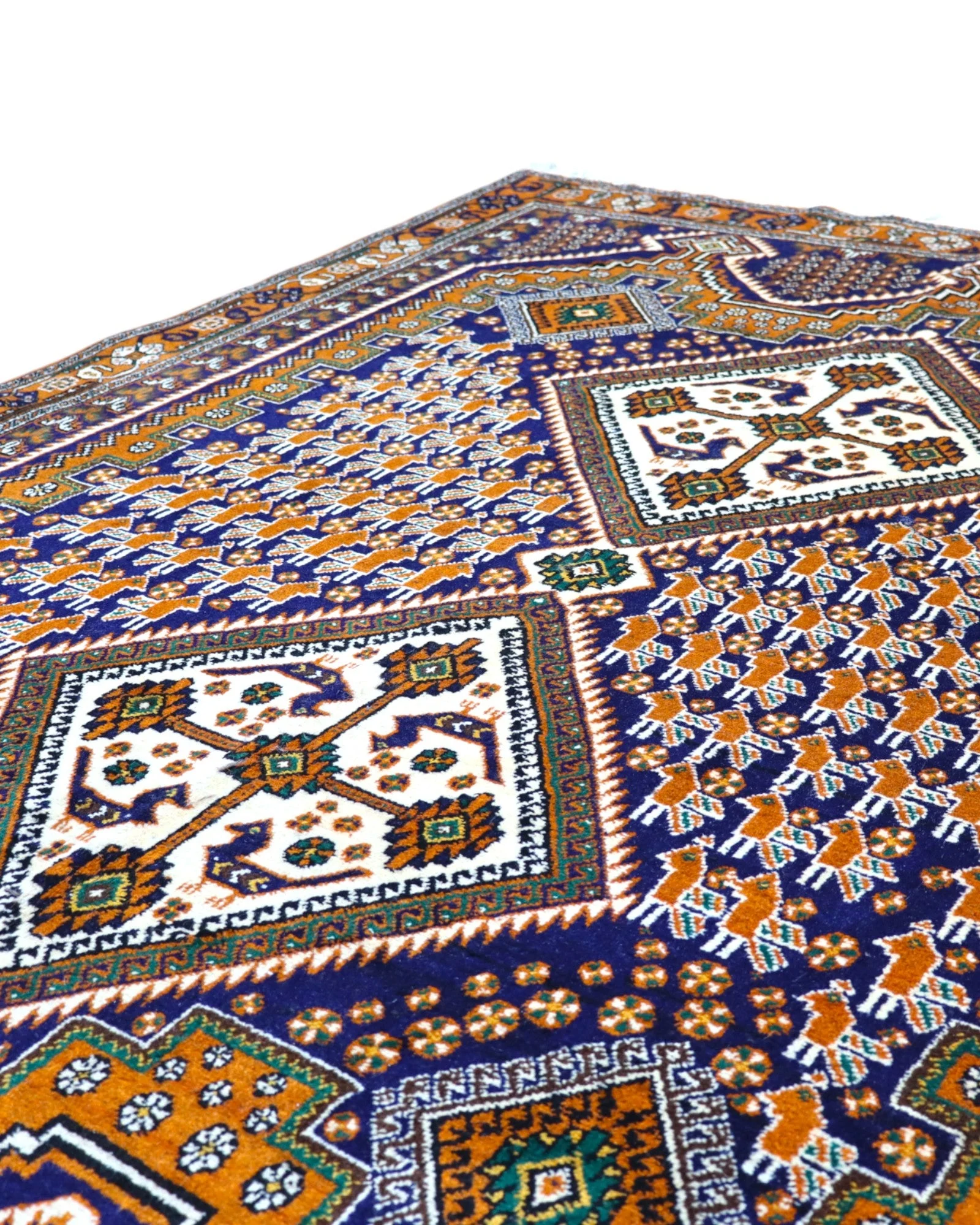 Handgeknüpfter Afshar Perserteppich, 205 × 154 cm, Wolle