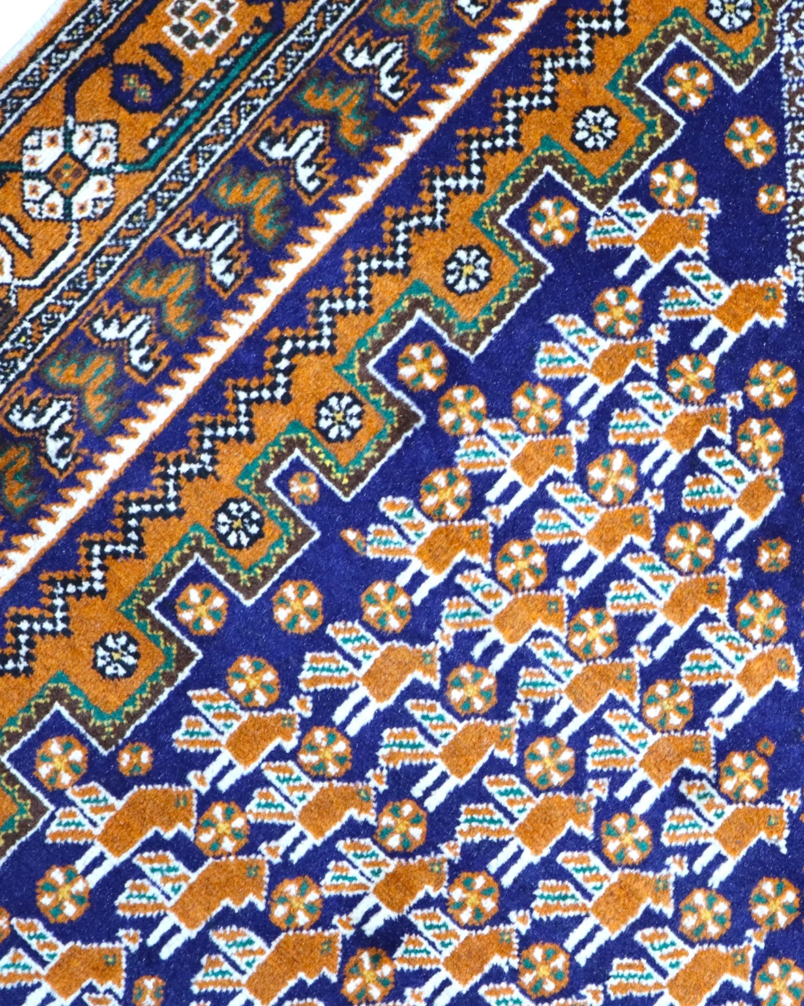 Handgeknüpfter Afshar Perserteppich, 205 × 154 cm, Wolle