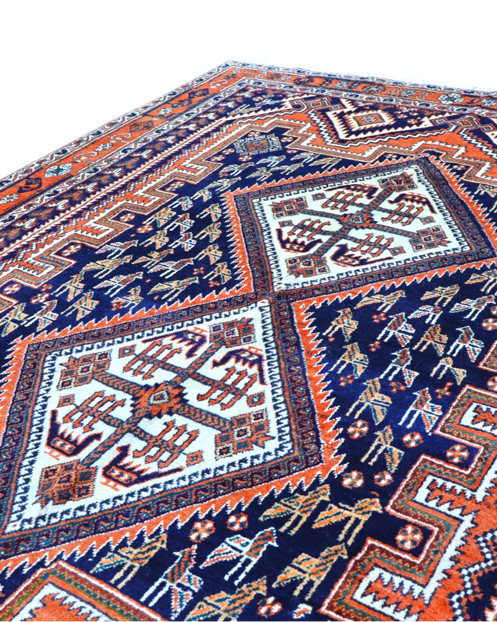 Afshar Perserteppich 200 × 150 cm aus Wolle, handgeknüpft