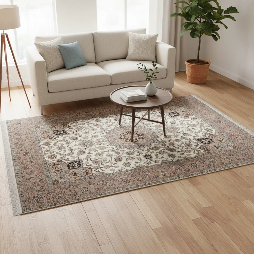 Handgeknüpfter Täbriz Perserteppich 206 × 151 cm