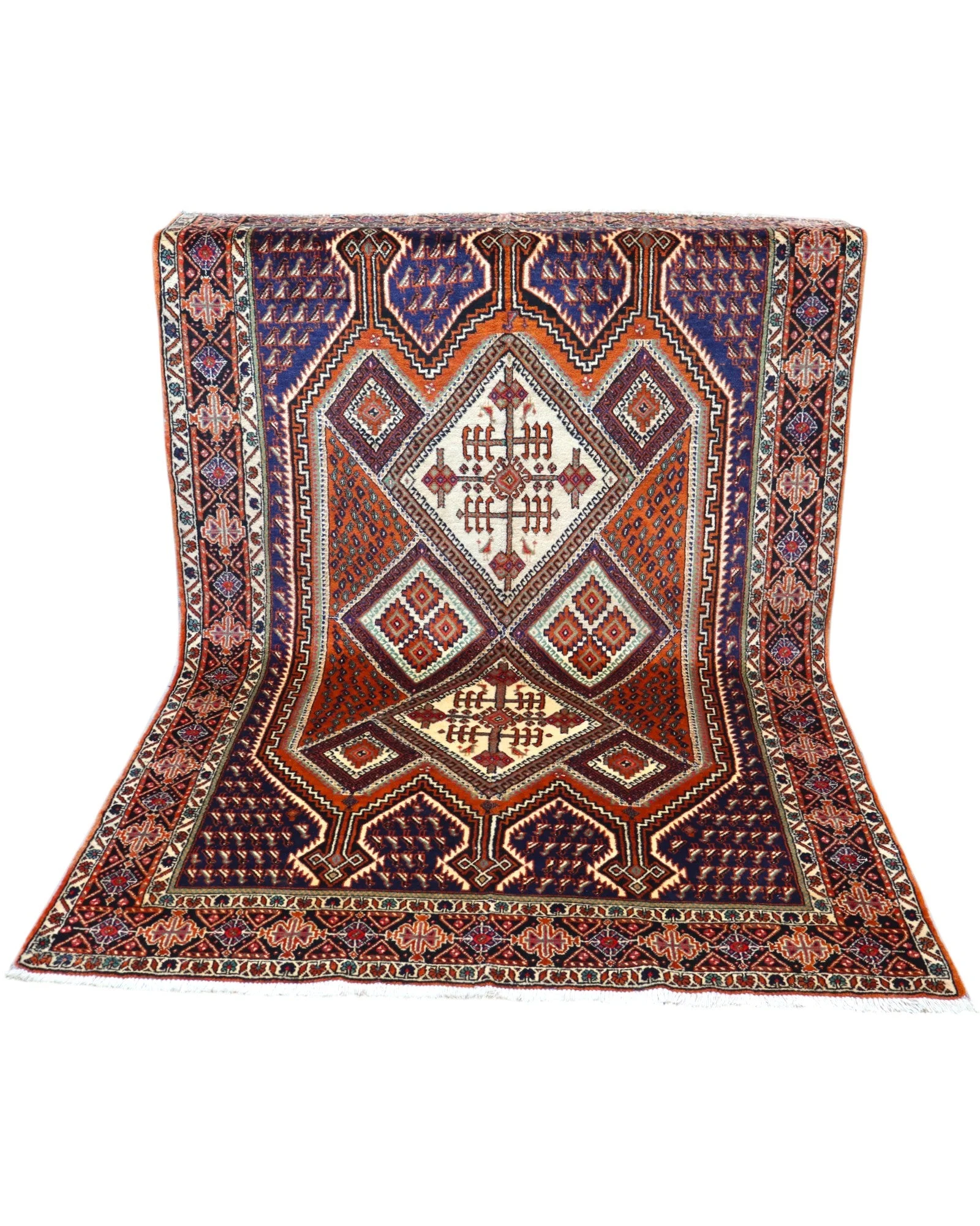 Afshar Perserteppich aus Iran, 227 × 146 cm