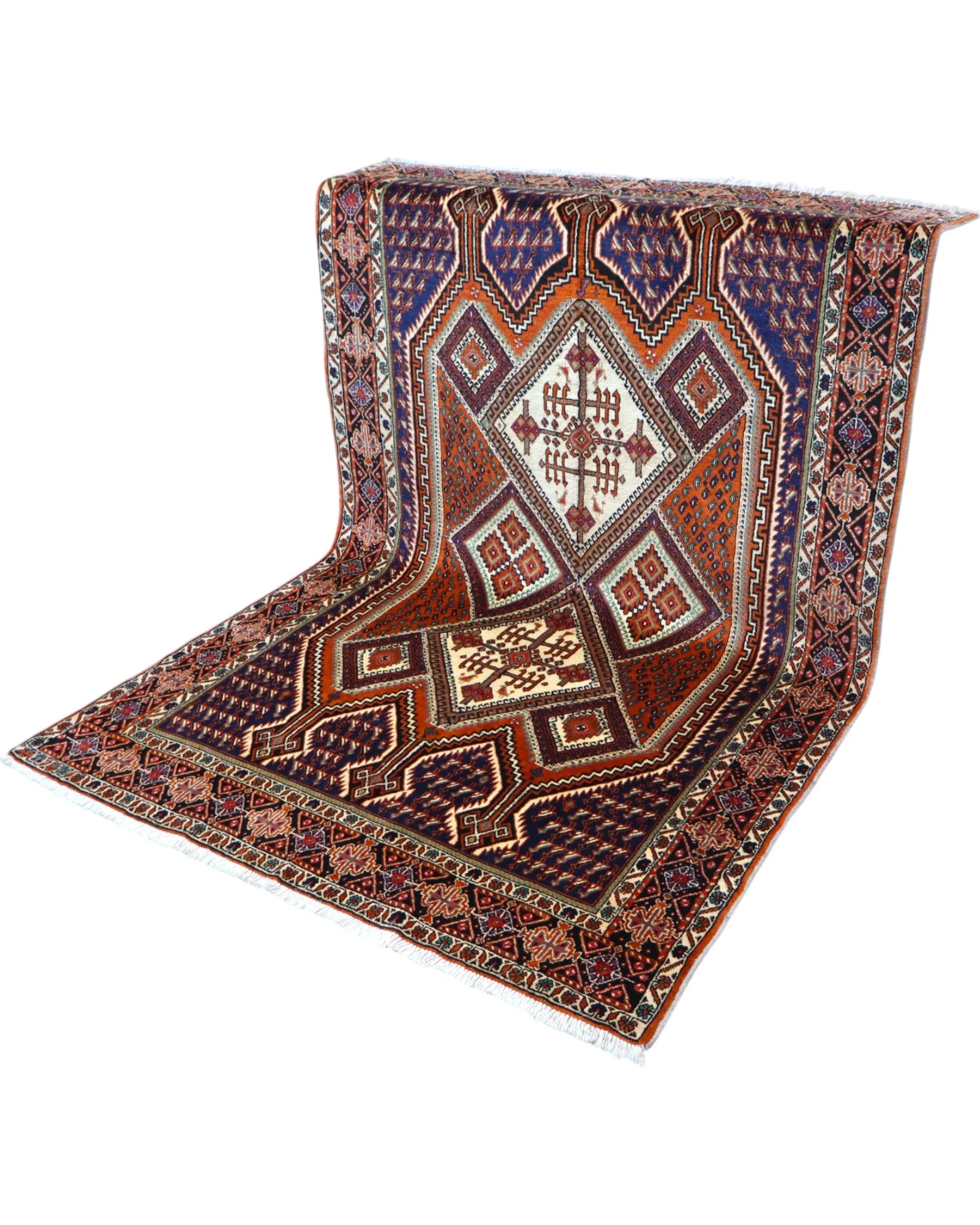 Afshar Perserteppich aus Iran, 227 × 146 cm