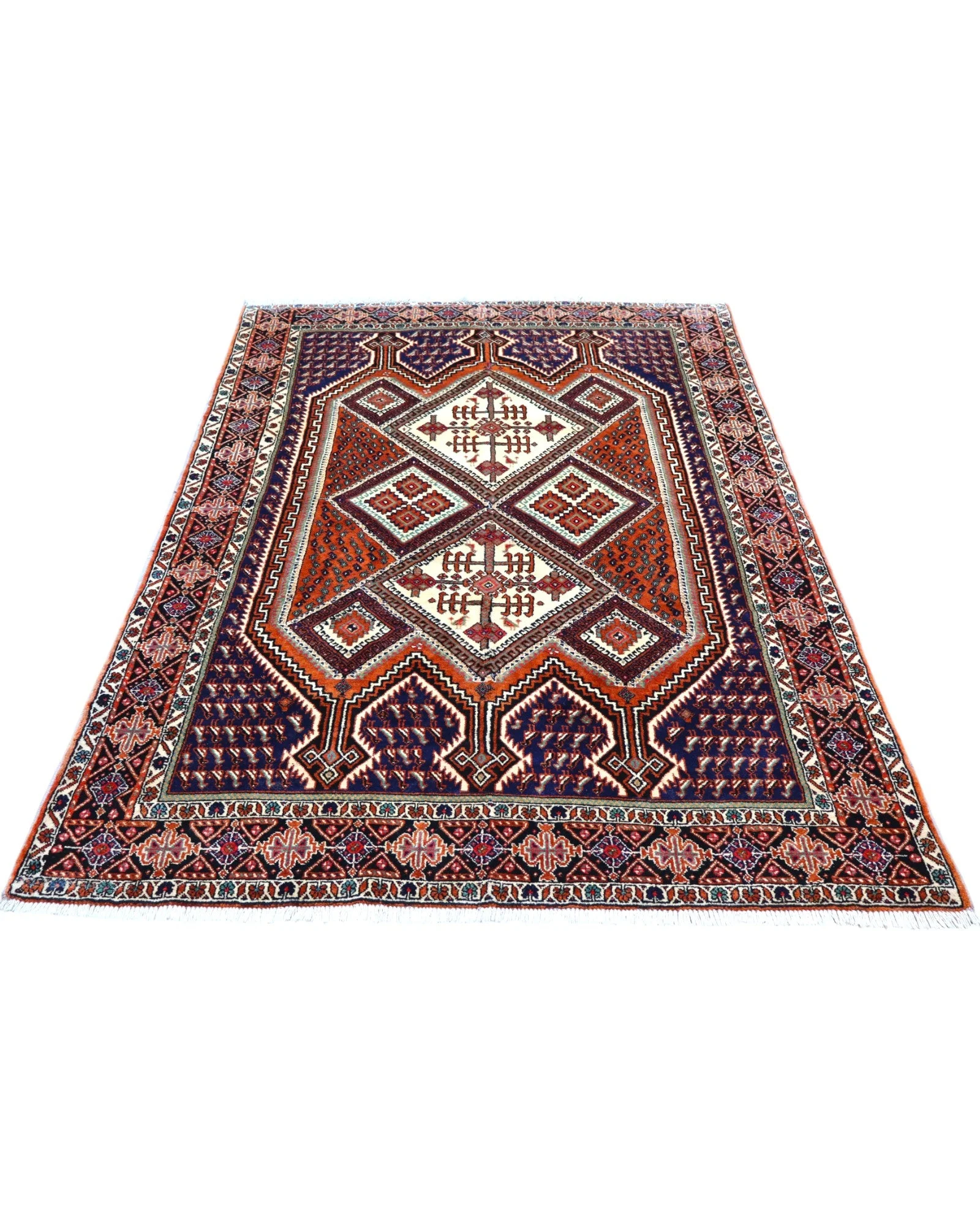 Afshar Perserteppich aus Iran, 227 × 146 cm