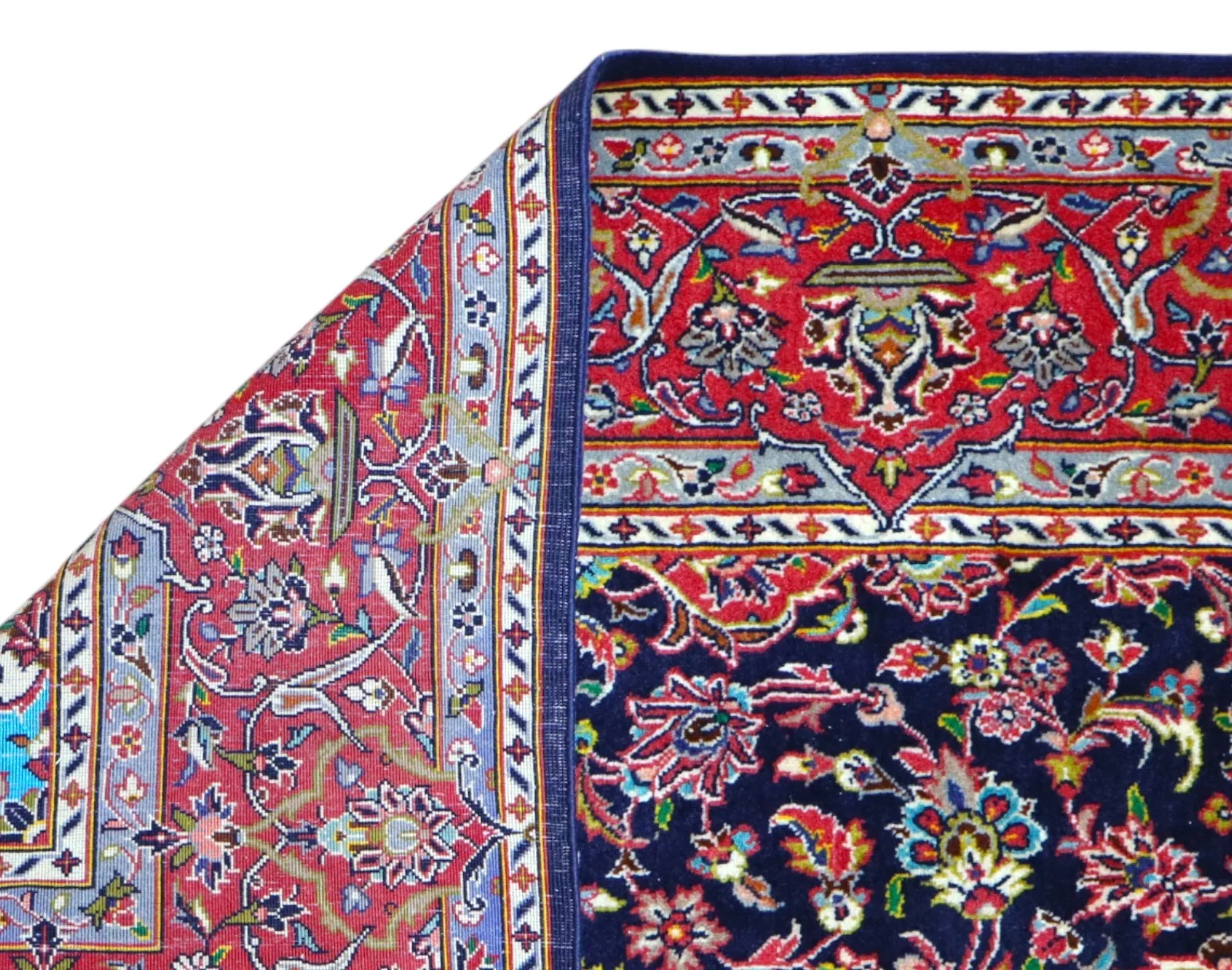 Handgeknüpfter Kashan Perserteppich 225 × 142 cm