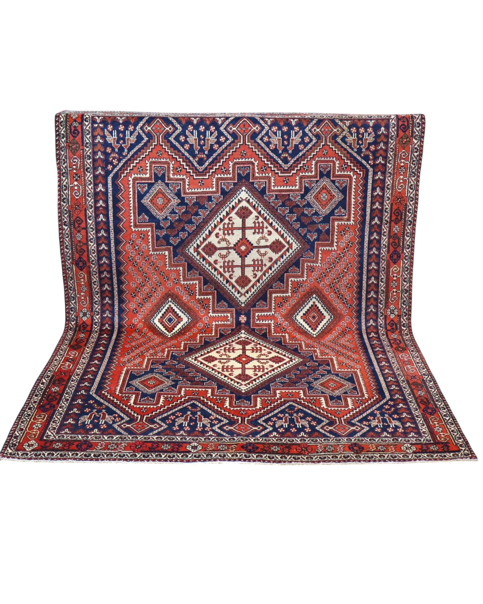 Afshar Perserteppich aus Iran, 214 × 157 cm