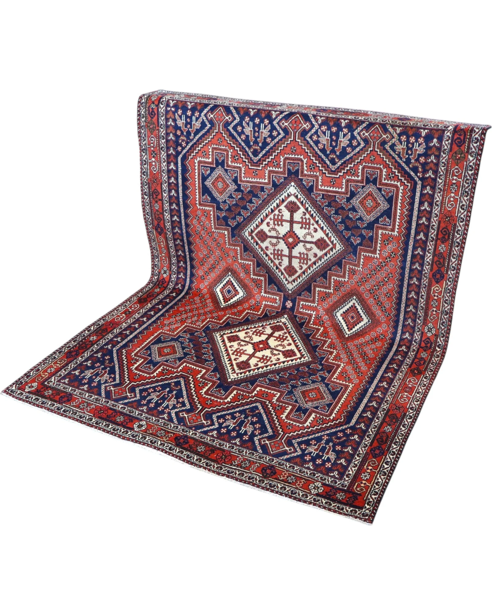 Afshar Perserteppich aus Iran, 214 × 157 cm