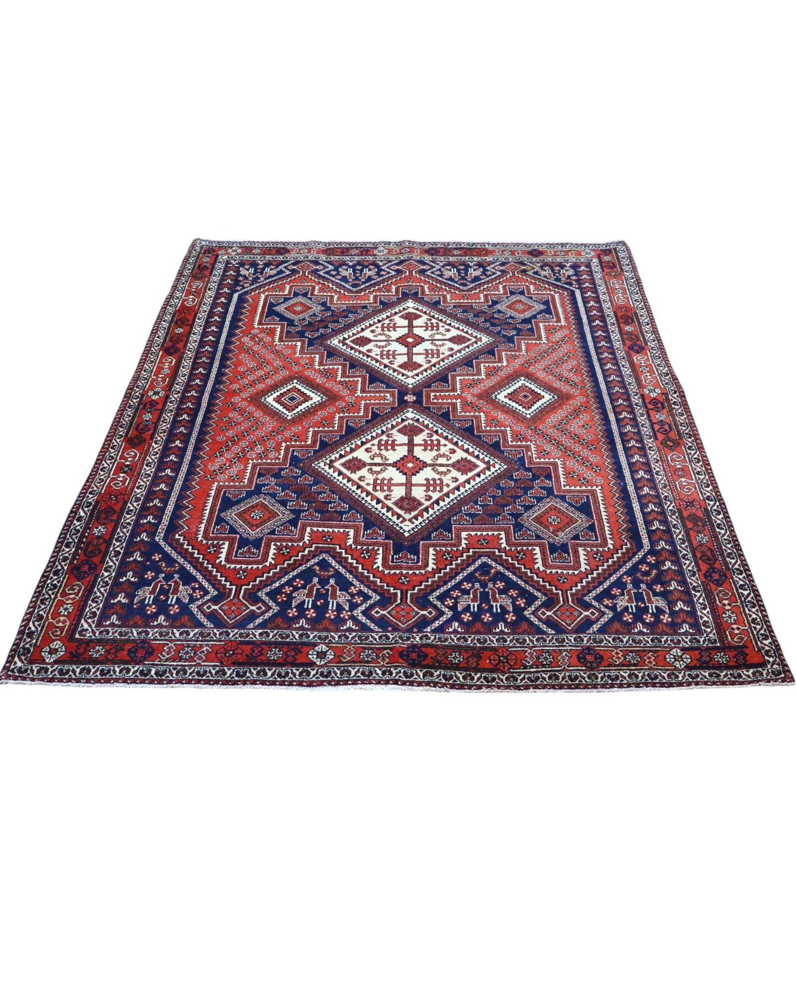 Afshar Perserteppich aus Iran, 214 × 157 cm