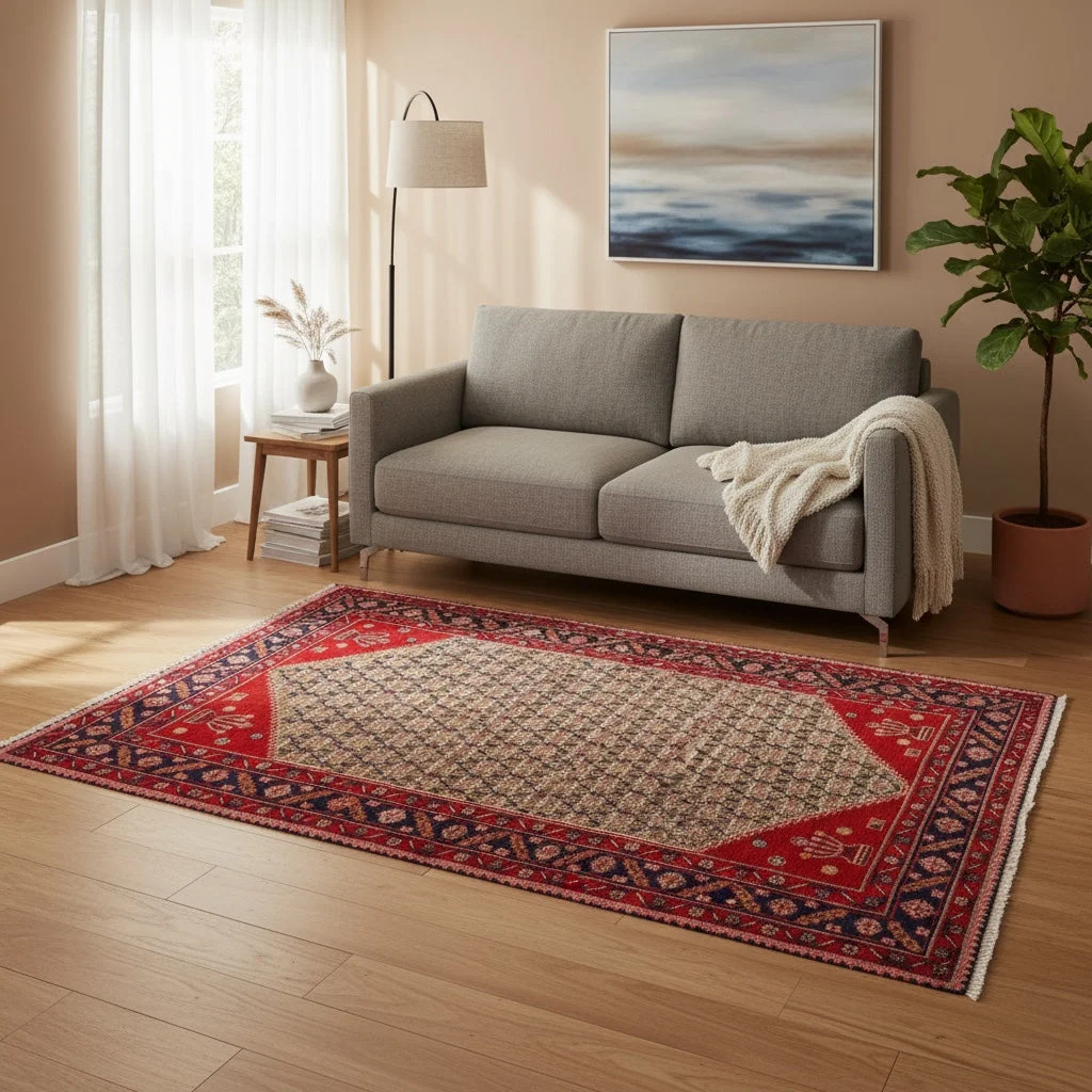 Senneh Perserteppich aus Iran, 215 × 145 cm