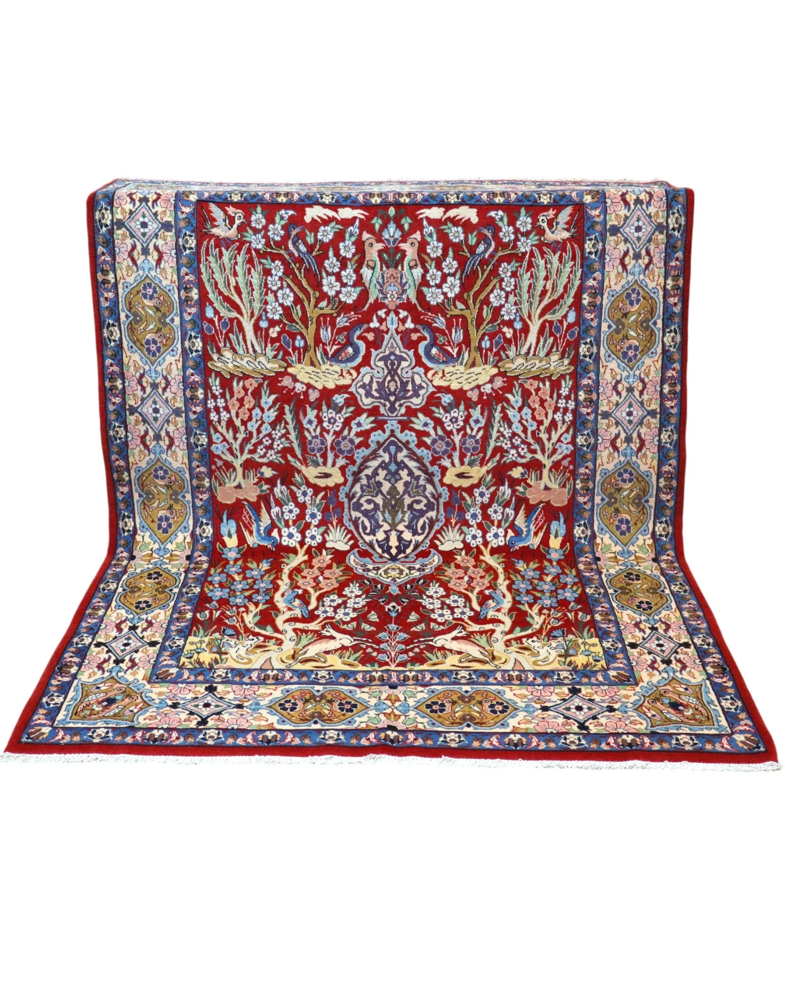Isfahan Perserteppich 225 × 155 cm aus Wolle, handgeknüpft