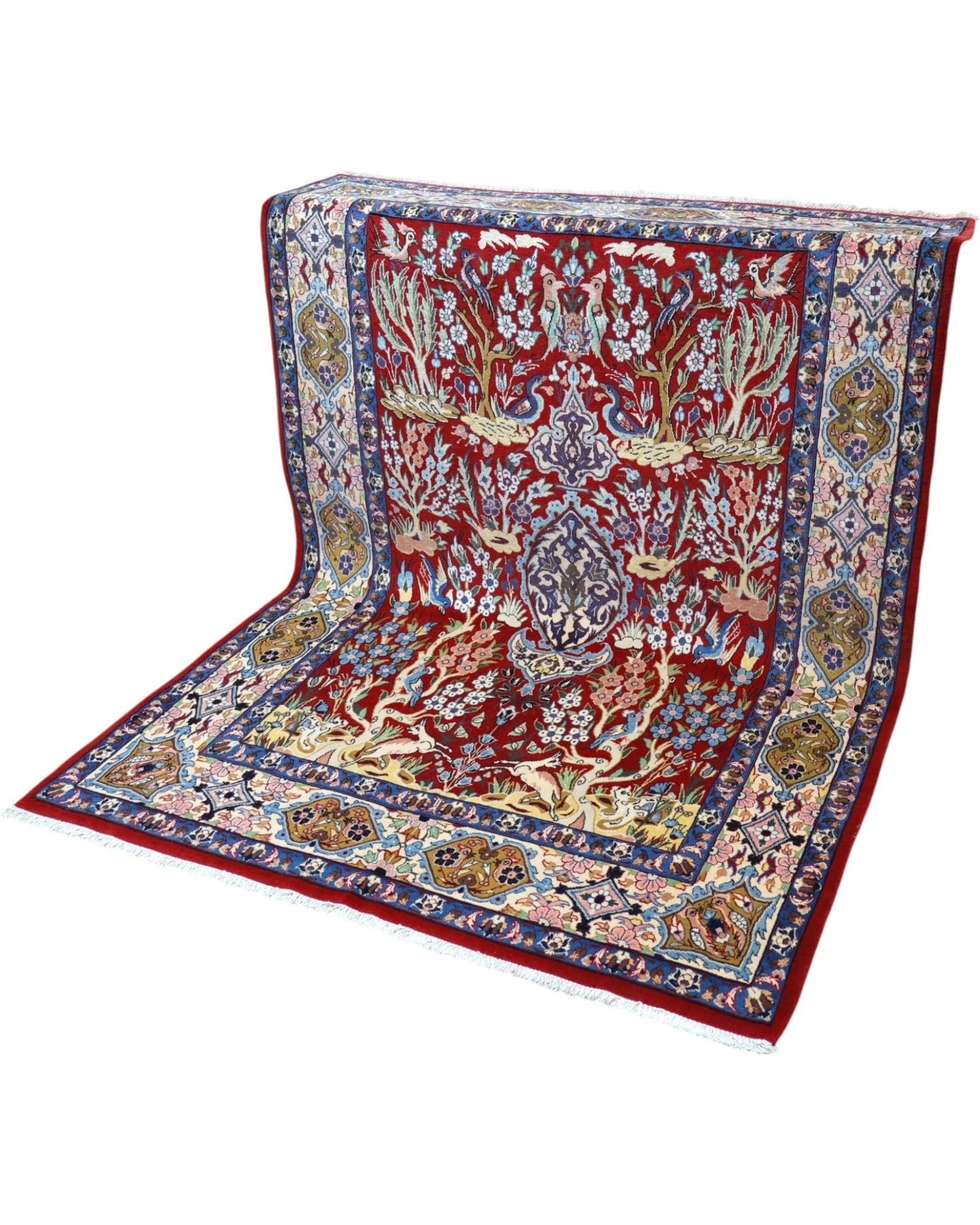 Isfahan Perserteppich 225 × 155 cm aus Wolle, handgeknüpft