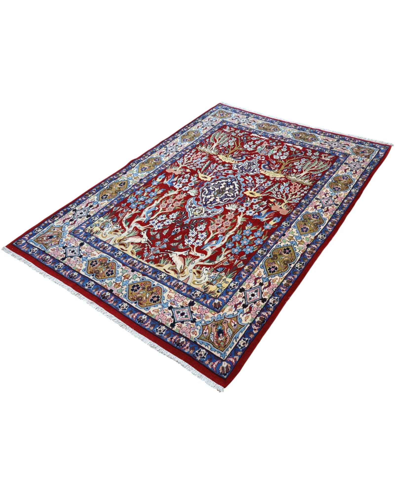Isfahan Perserteppich 225 × 155 cm aus Wolle, handgeknüpft