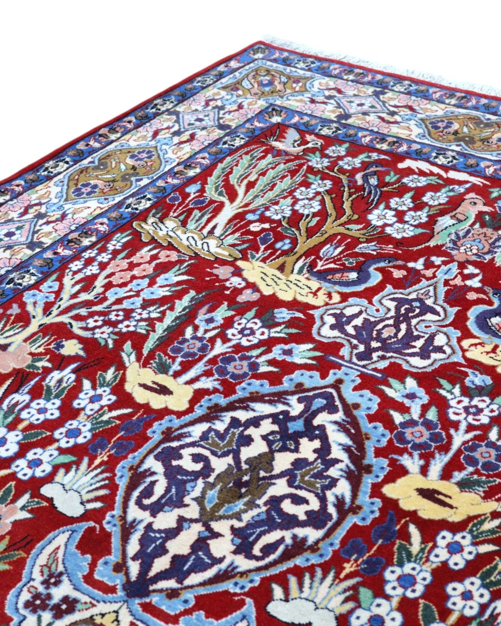 Isfahan Perserteppich 225 × 155 cm aus Wolle, handgeknüpft