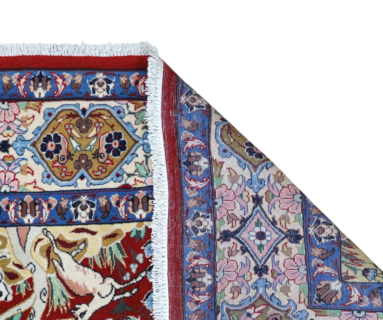 Isfahan Perserteppich 225 × 155 cm aus Wolle, handgeknüpft