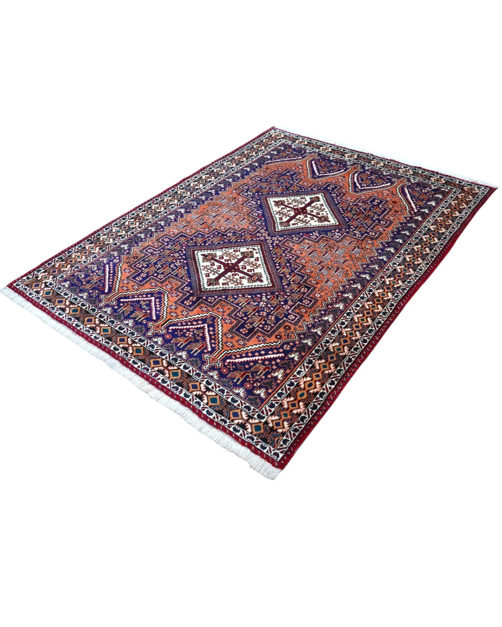 Afshar Perserteppich 208 × 150 cm aus Wolle, handgeknüpft