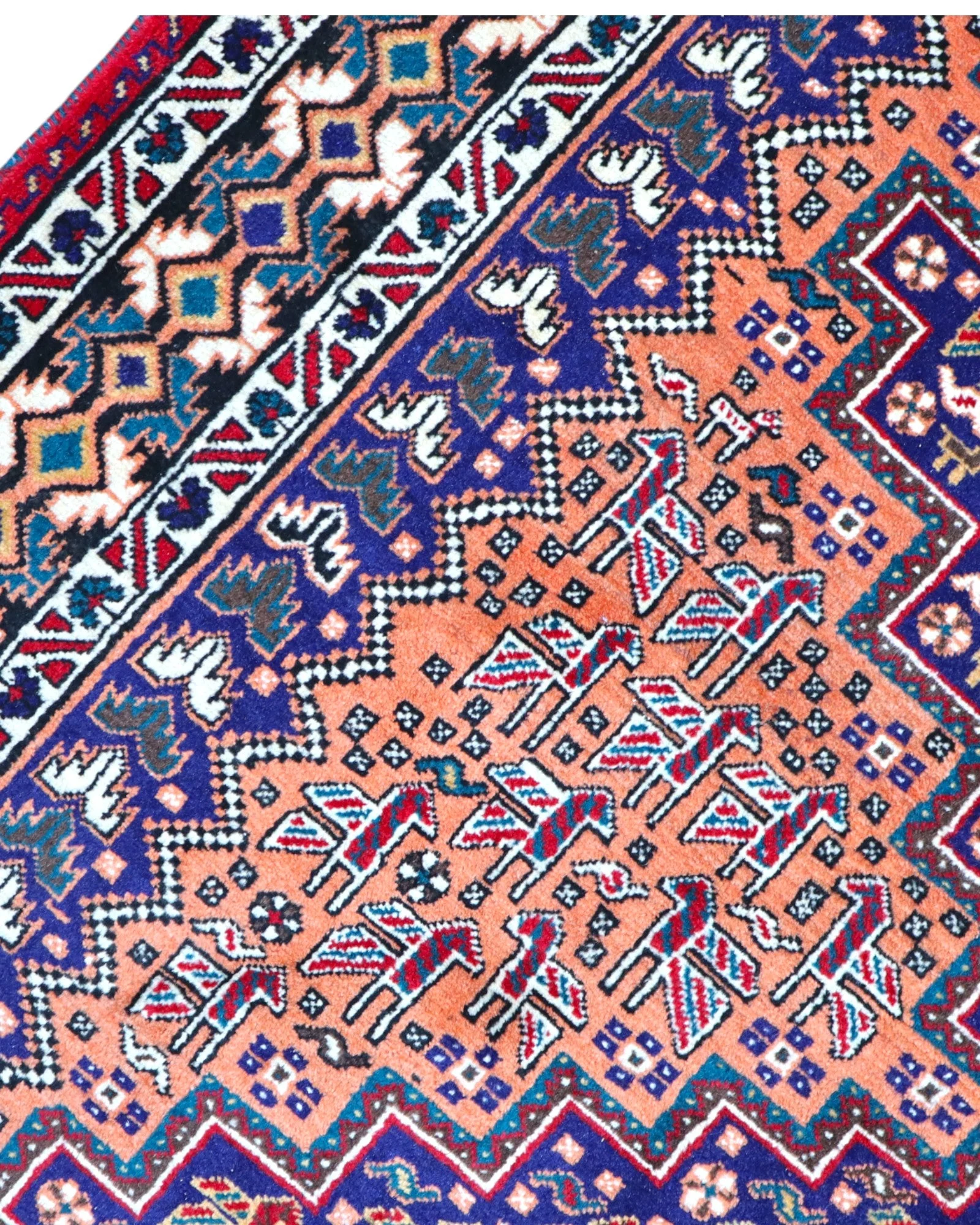 Afshar Perserteppich 208 × 150 cm aus Wolle, handgeknüpft