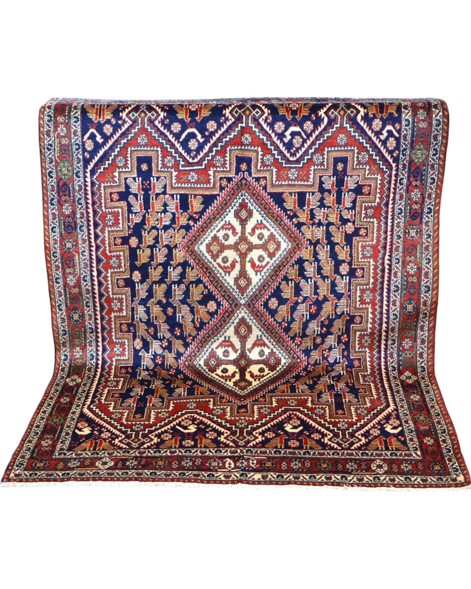 Handgeknüpfter Afshar Perserteppich, 208 × 150 cm, Wolle