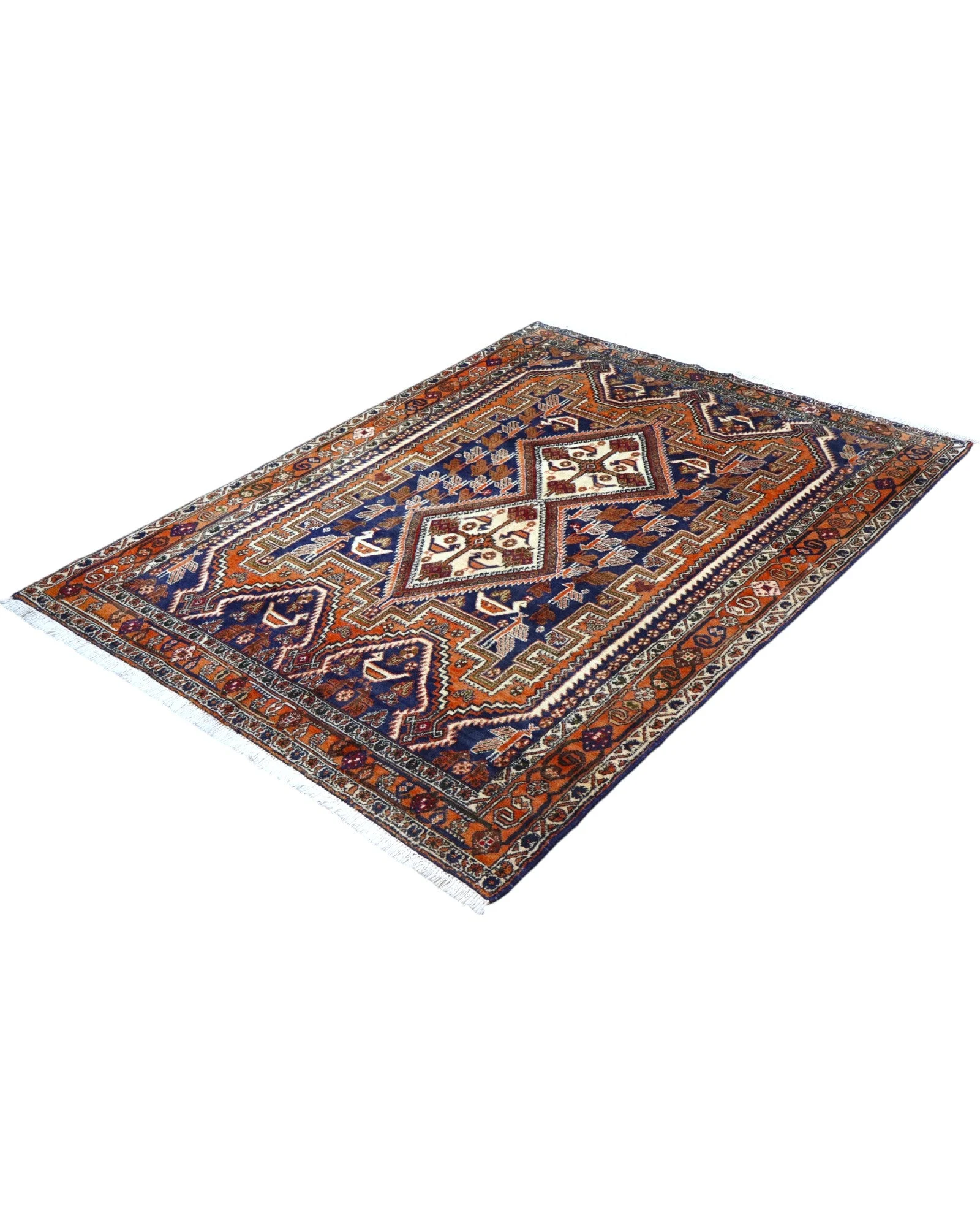 Handgeknüpfter Afshar Perserteppich, 208 × 150 cm, Wolle