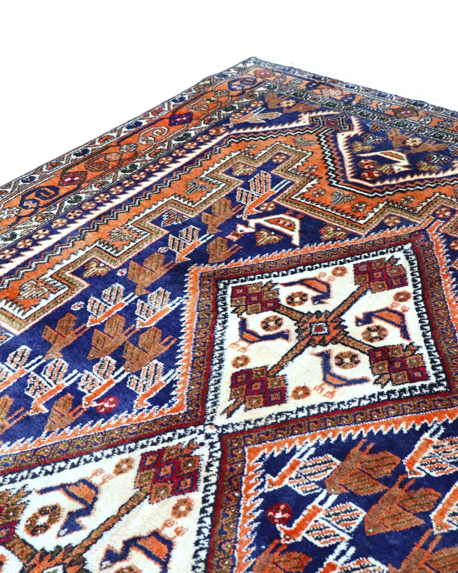 Handgeknüpfter Afshar Perserteppich, 208 × 150 cm, Wolle