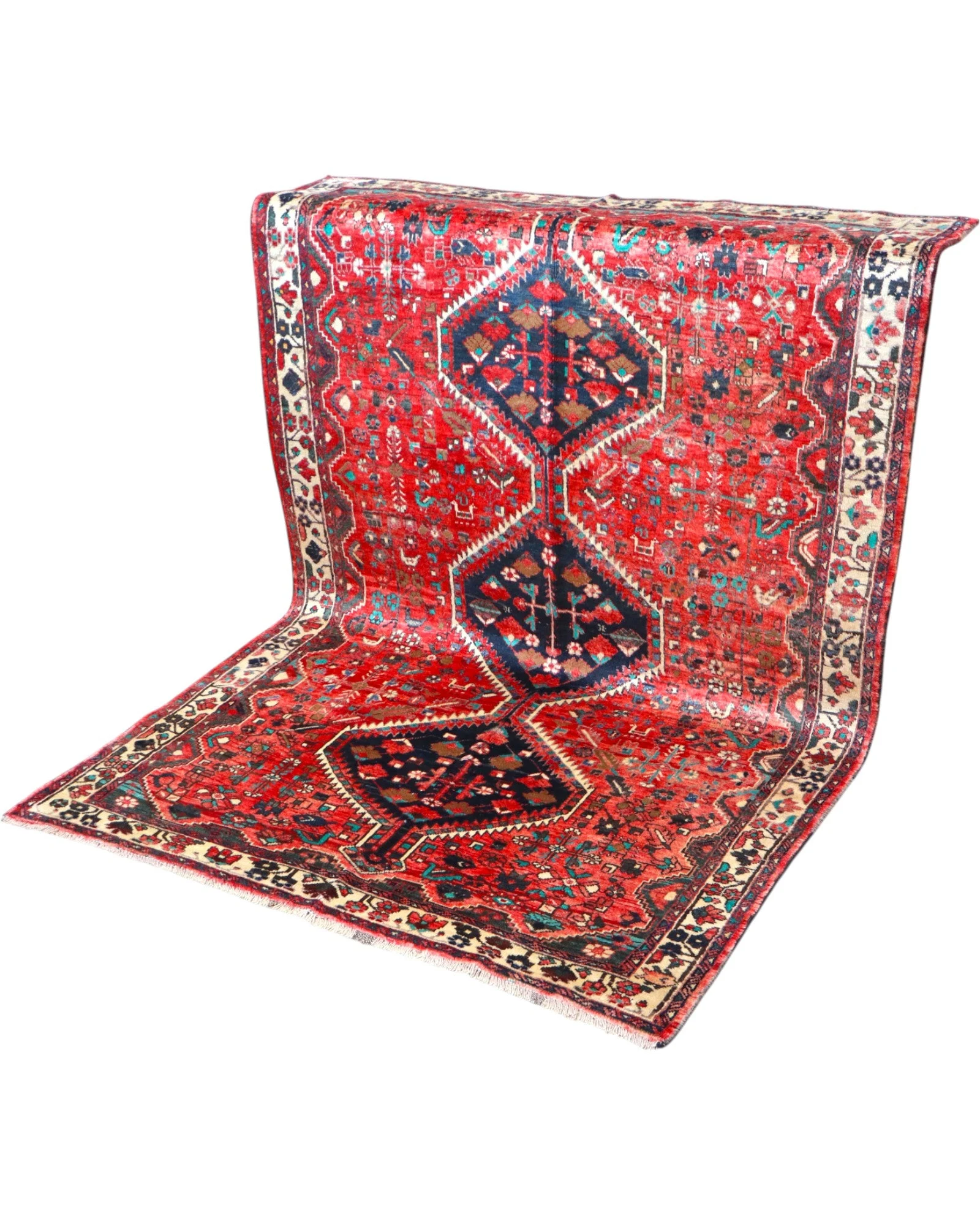 Handgeknüpfter Hamadan Perserteppich, 210 × 160 cm, Wolle