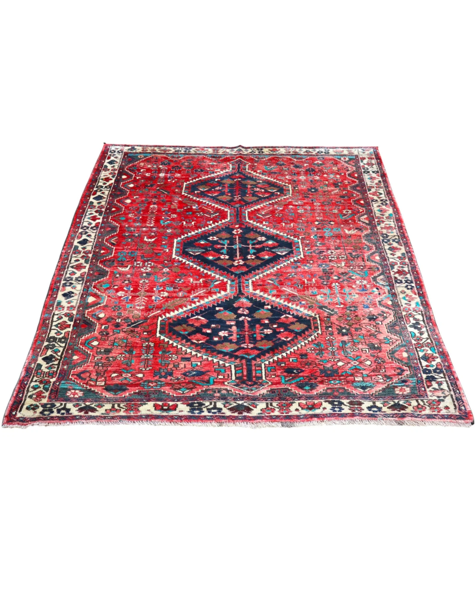 Handgeknüpfter Hamadan Perserteppich, 210 × 160 cm, Wolle