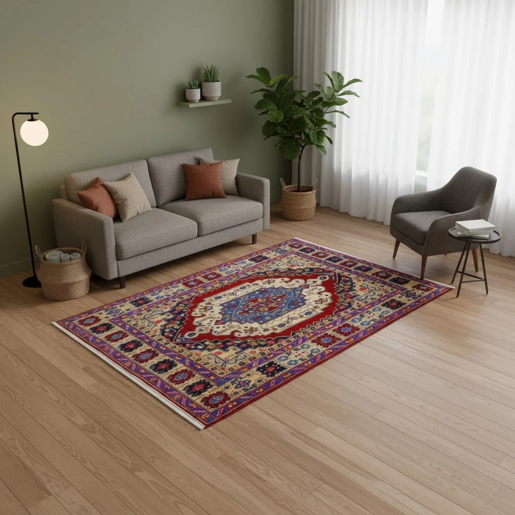 Täbriz Perserteppich aus Iran, 209 × 153 cm