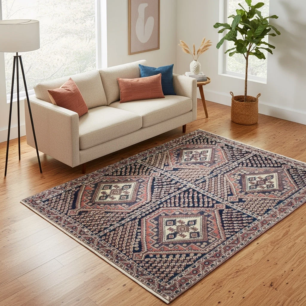Afshar Perserteppich 203 × 150 cm aus Wolle, handgeknüpft