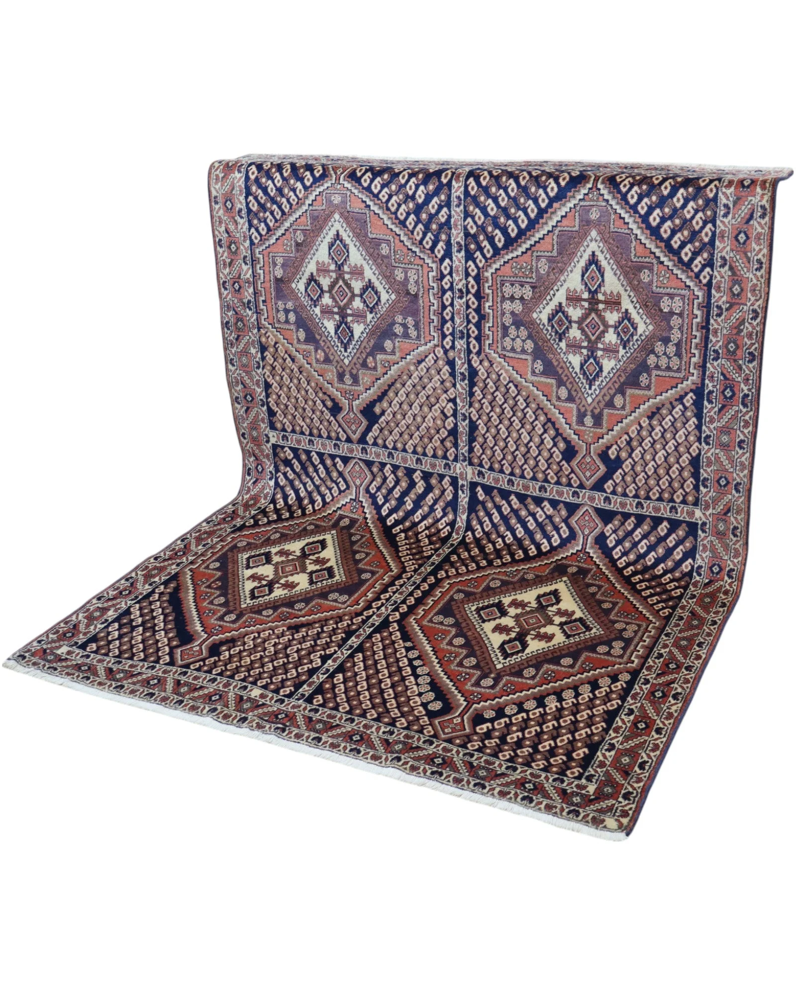Afshar Perserteppich 203 × 150 cm aus Wolle, handgeknüpft