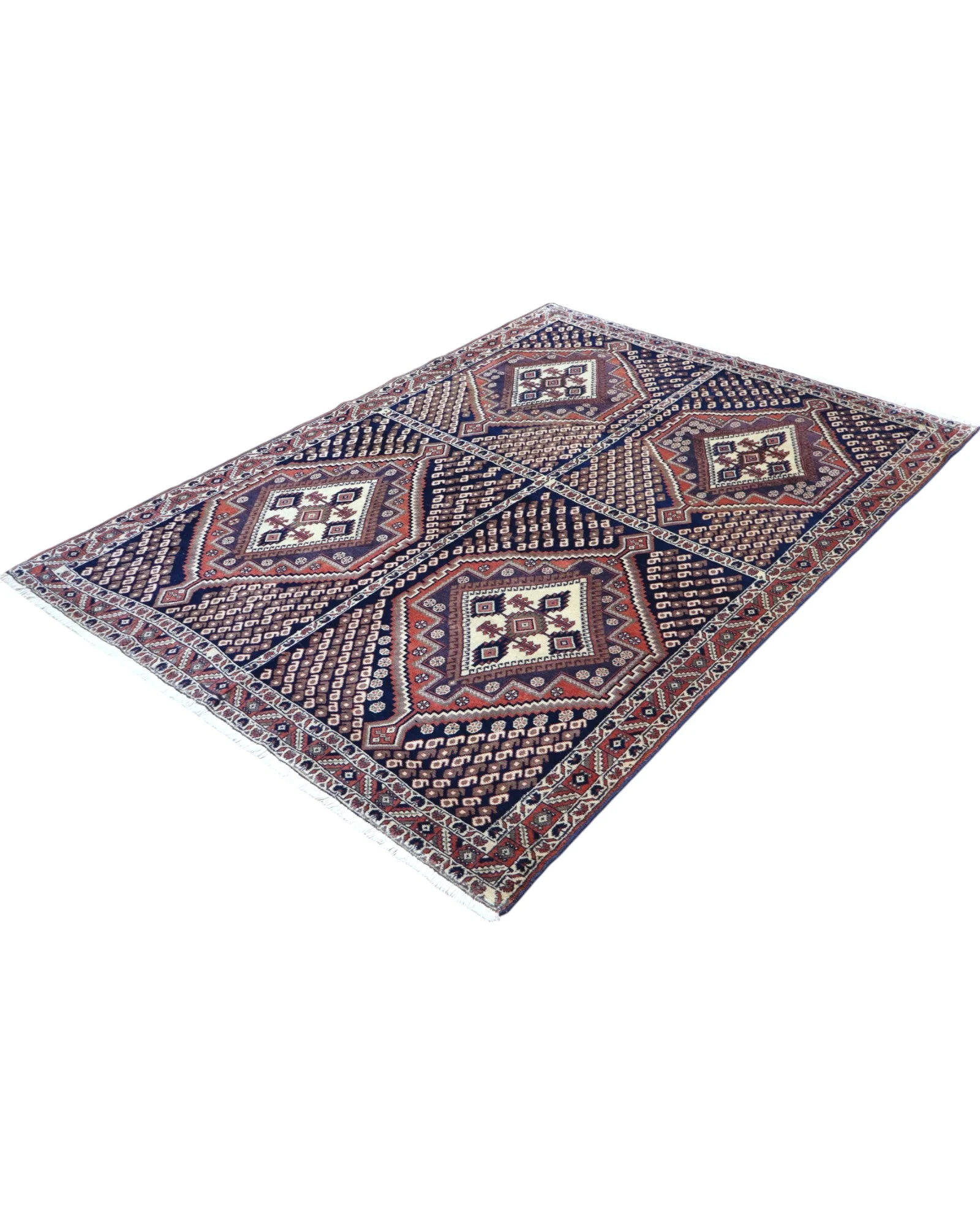 Afshar Perserteppich 203 × 150 cm aus Wolle, handgeknüpft