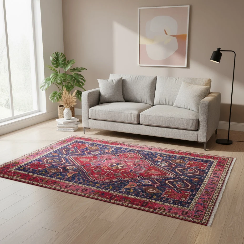 Afshar Perserteppich 210 × 148 cm aus Wolle, handgeknüpft