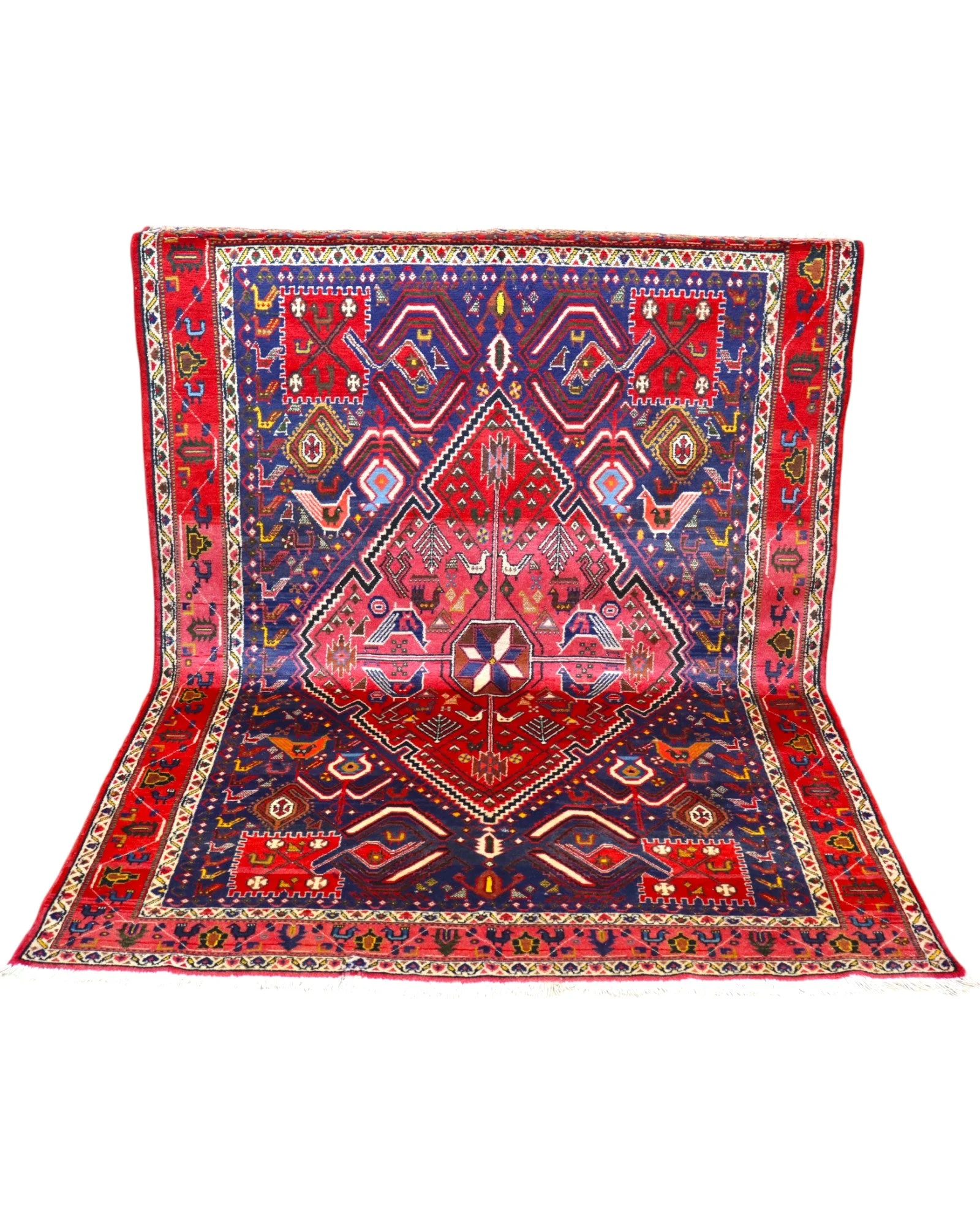 Afshar Perserteppich 210 × 148 cm aus Wolle, handgeknüpft
