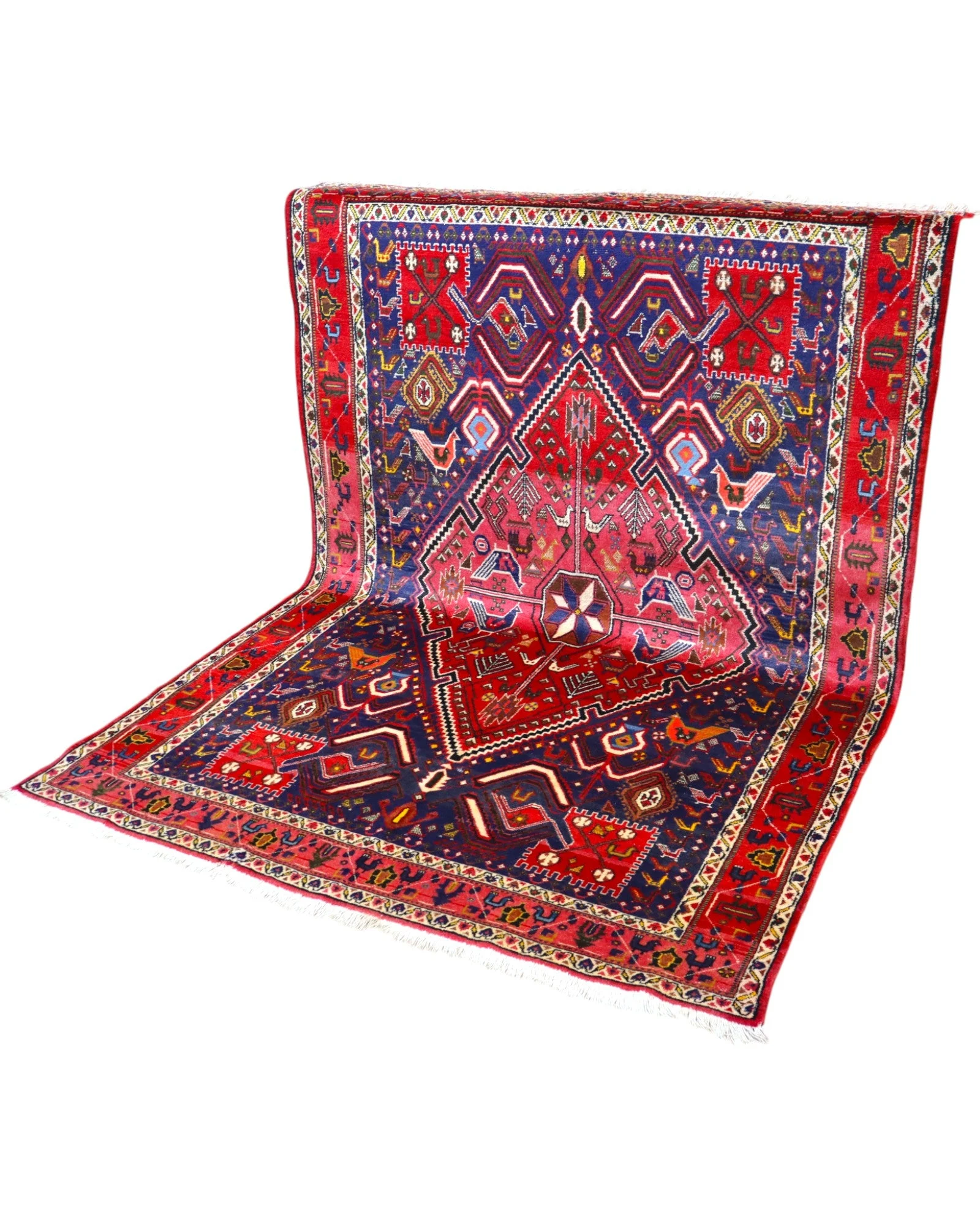 Afshar Perserteppich 210 × 148 cm aus Wolle, handgeknüpft