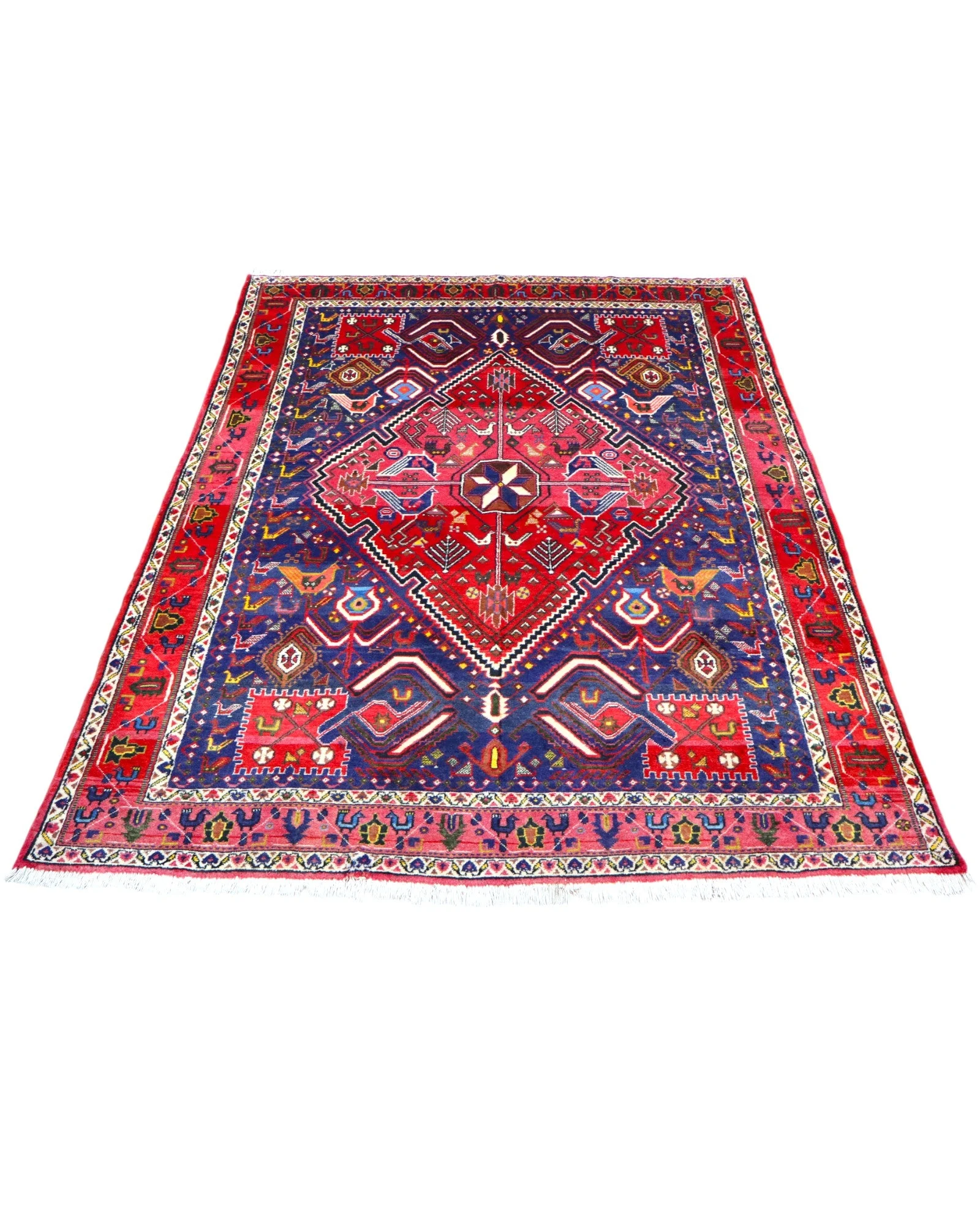 Afshar Perserteppich 210 × 148 cm aus Wolle, handgeknüpft