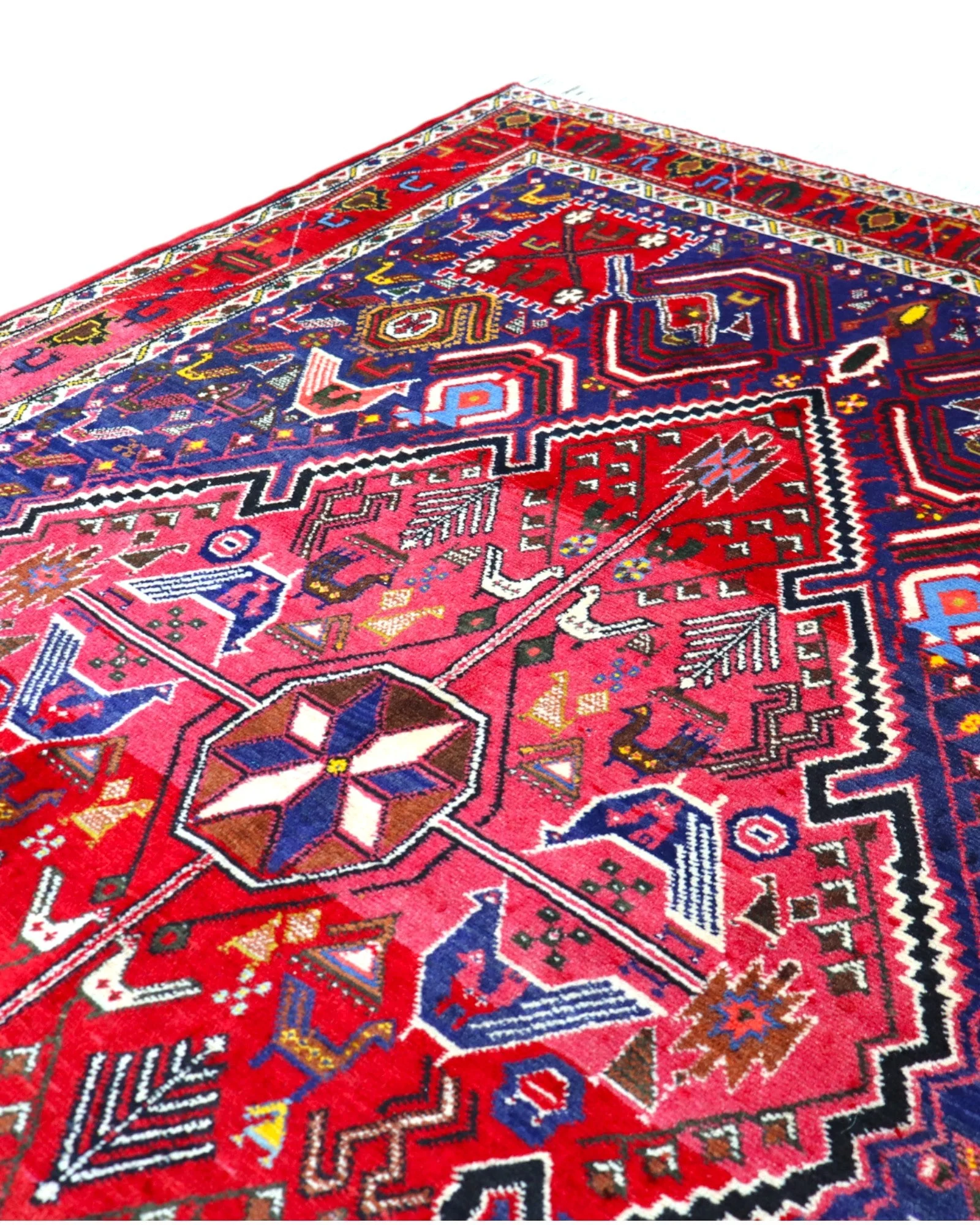 Afshar Perserteppich 210 × 148 cm aus Wolle, handgeknüpft