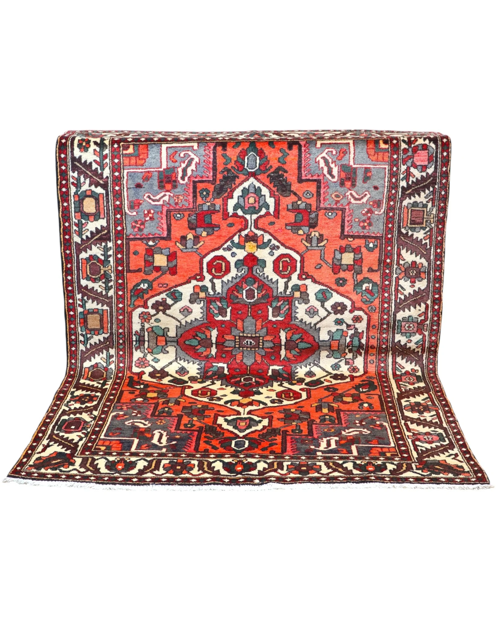 Perserteppich 202 × 155 cm aus Wolle, handgeknüpft