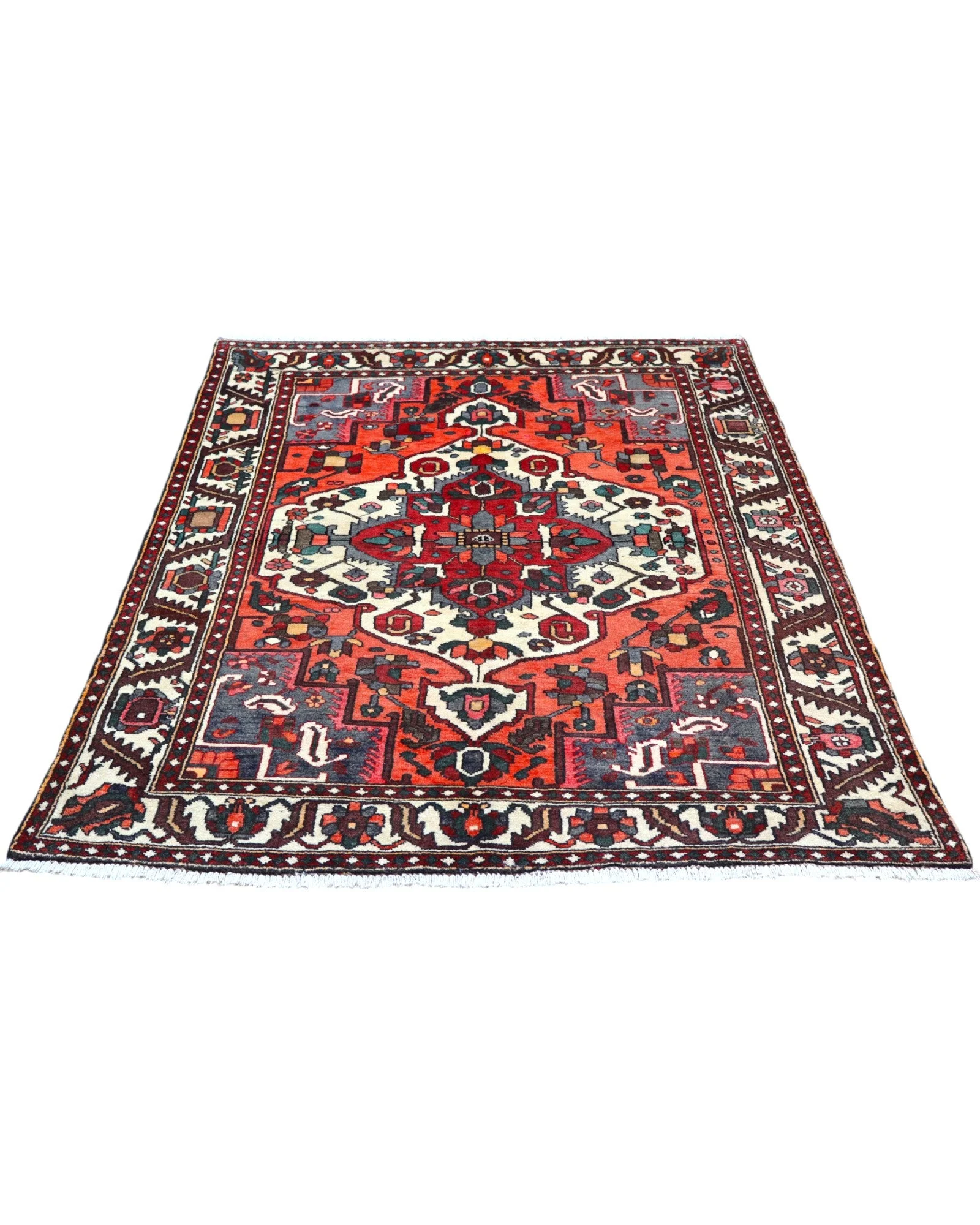 Perserteppich 202 × 155 cm aus Wolle, handgeknüpft