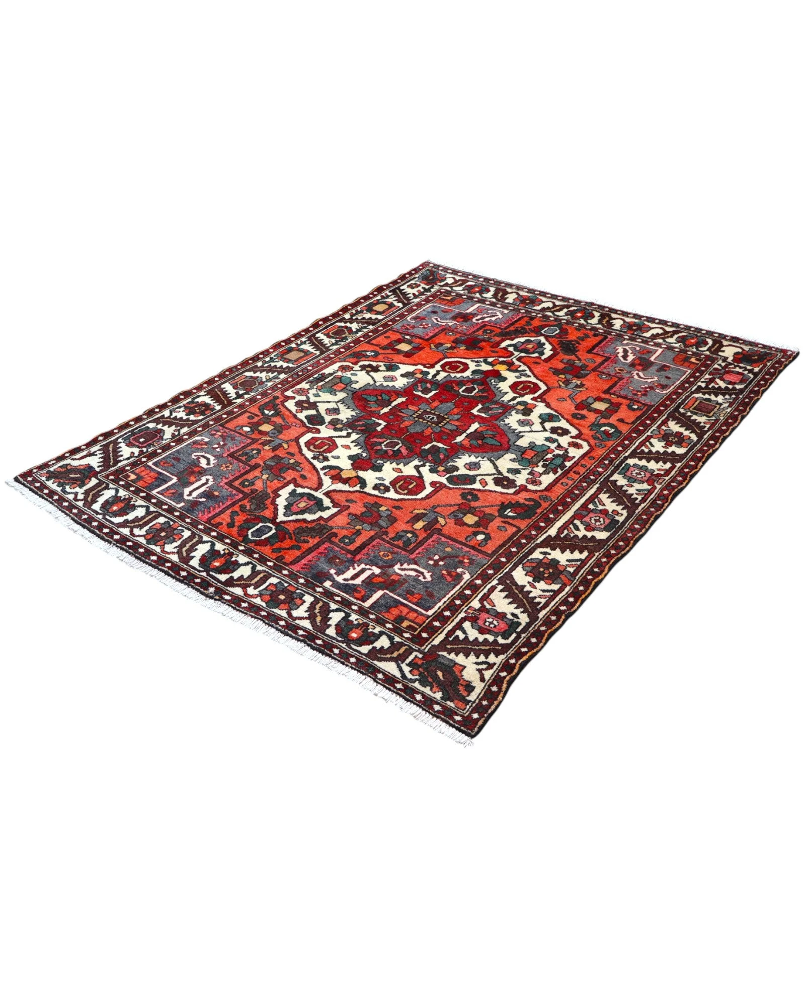 Perserteppich 202 × 155 cm aus Wolle, handgeknüpft